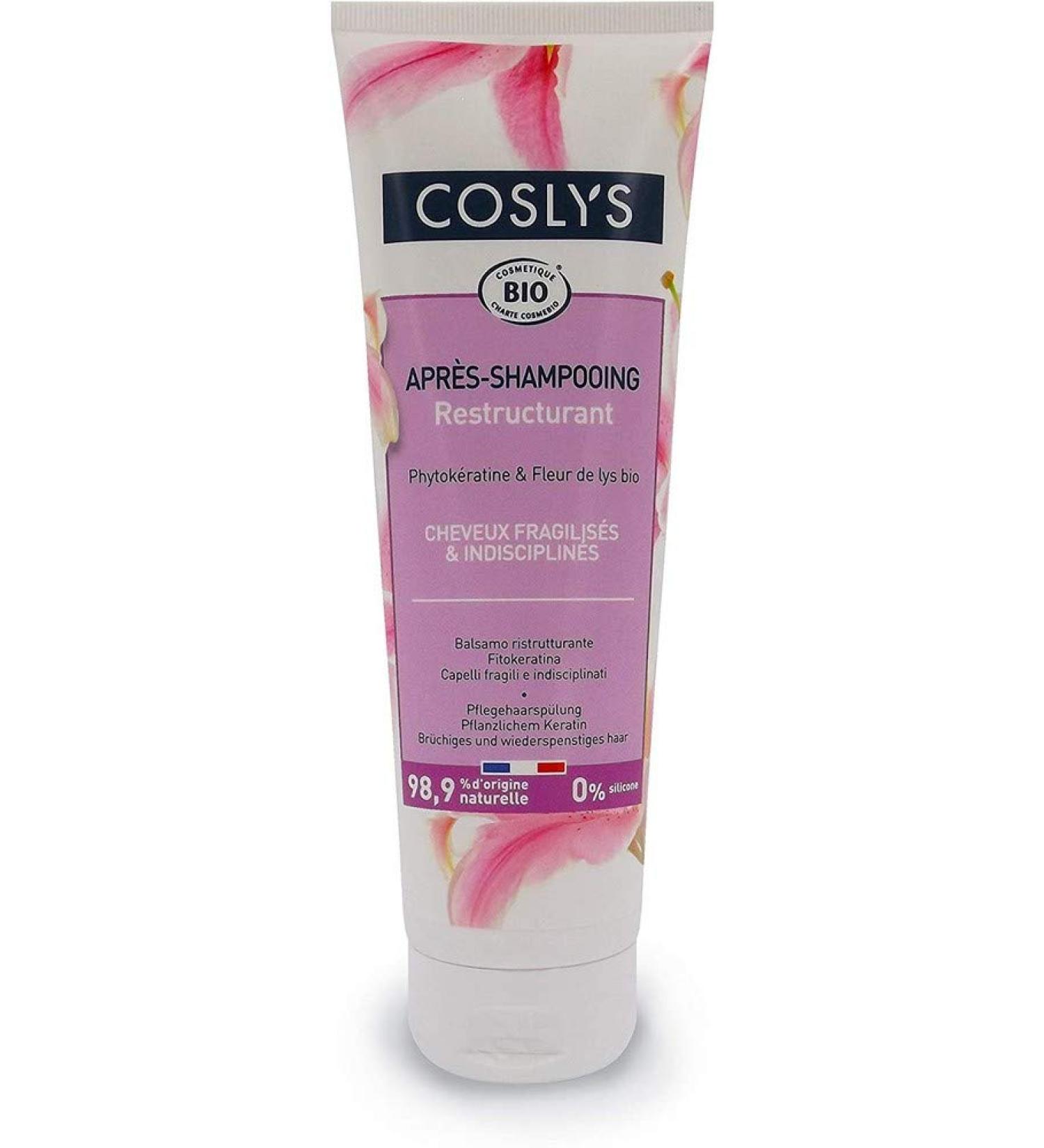 Coslys Restructuring conditioner for eboli and strawberry hair with lily flowers and organic vegetable keratin 250 ml