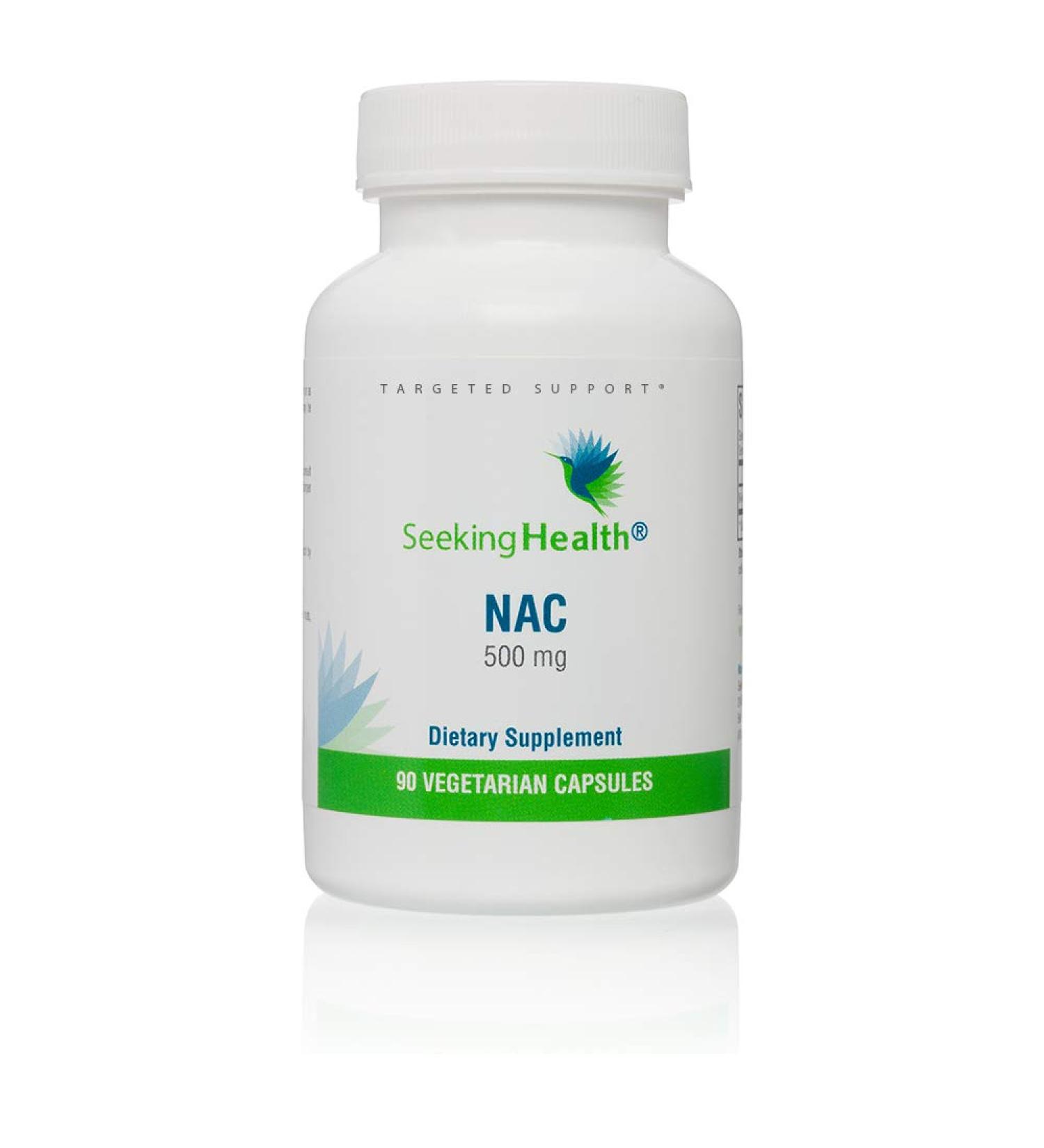 NAC 500mg N-Acetyl-L-Cysteine Capsules for Powerful Detox | 90 Easy-to-Swallow Caps | Free of Allergens | Seeking Health - Buy Online on GoSupps.com