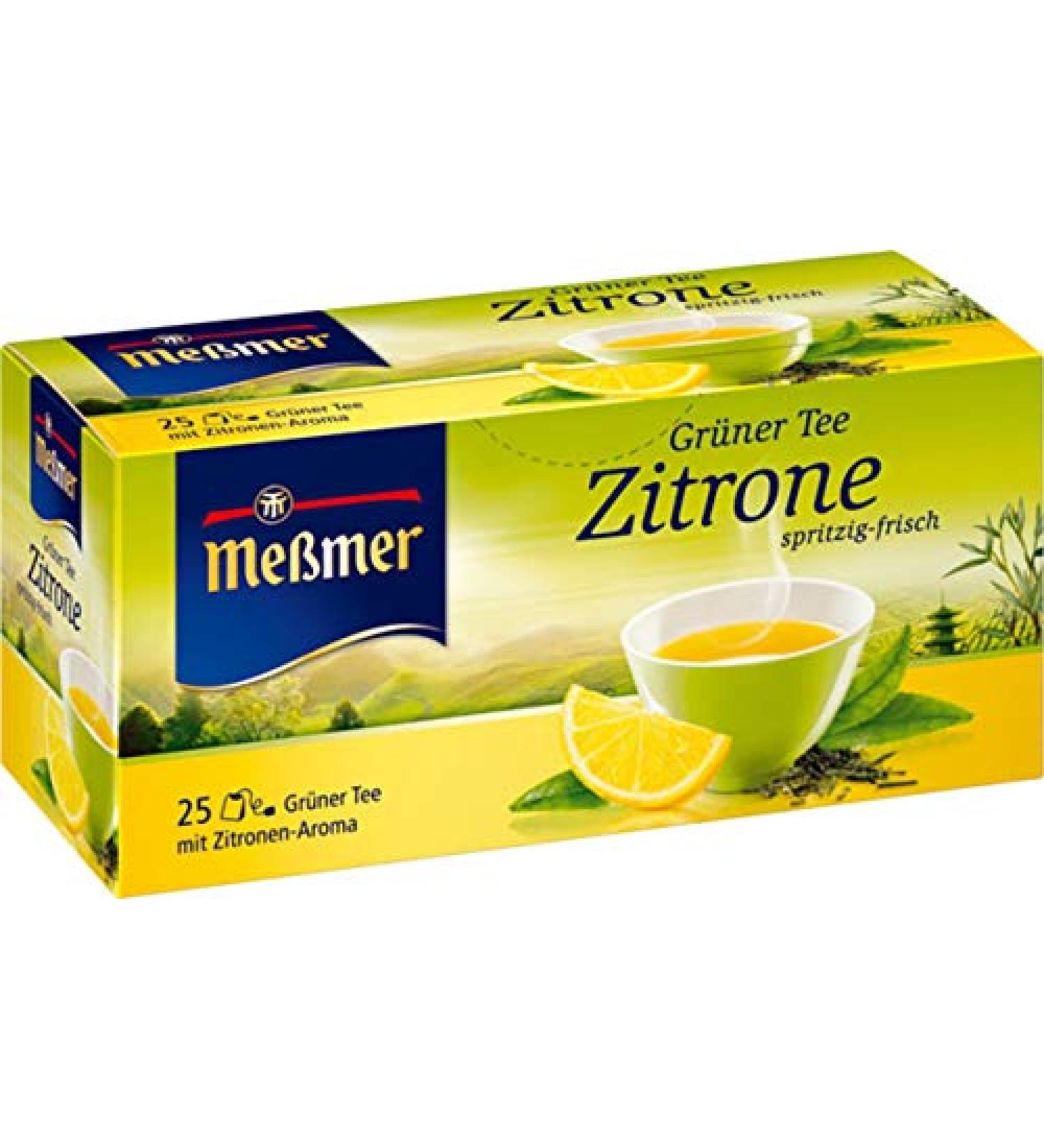 Meßmer Meßmer Lemon Green Tea fresh and sparkling 25 sachets of 1.75g