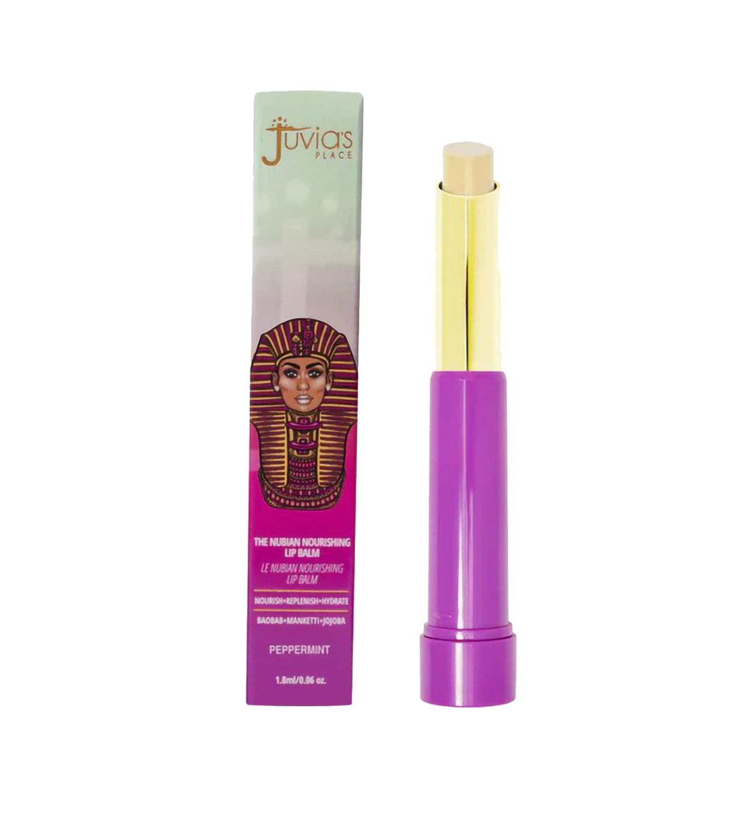 Juvia's Place The Nubian Nourishing Lip Balm | Peppermint Moisturizing Lip Chap Long-Lasting Hydration with Baobab Manketti Sunflower and Jojoba Oils Vegan & Cruelty-Free - 0.6oz - Buy Online on GoSupps.com