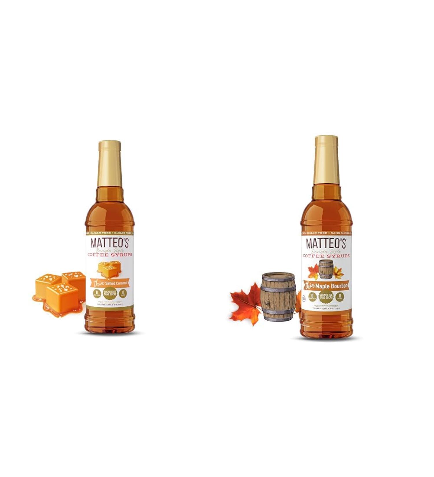 Matteo's Barista Style Sugar Free Coffee Syrup - Zero Calories Keto-Friendly Coffee Syrups & Barista Style Sugar Free Coffee Syrup - Coffee Flavoring Syrup with No Sugar - Buy Online on GoSupps.com