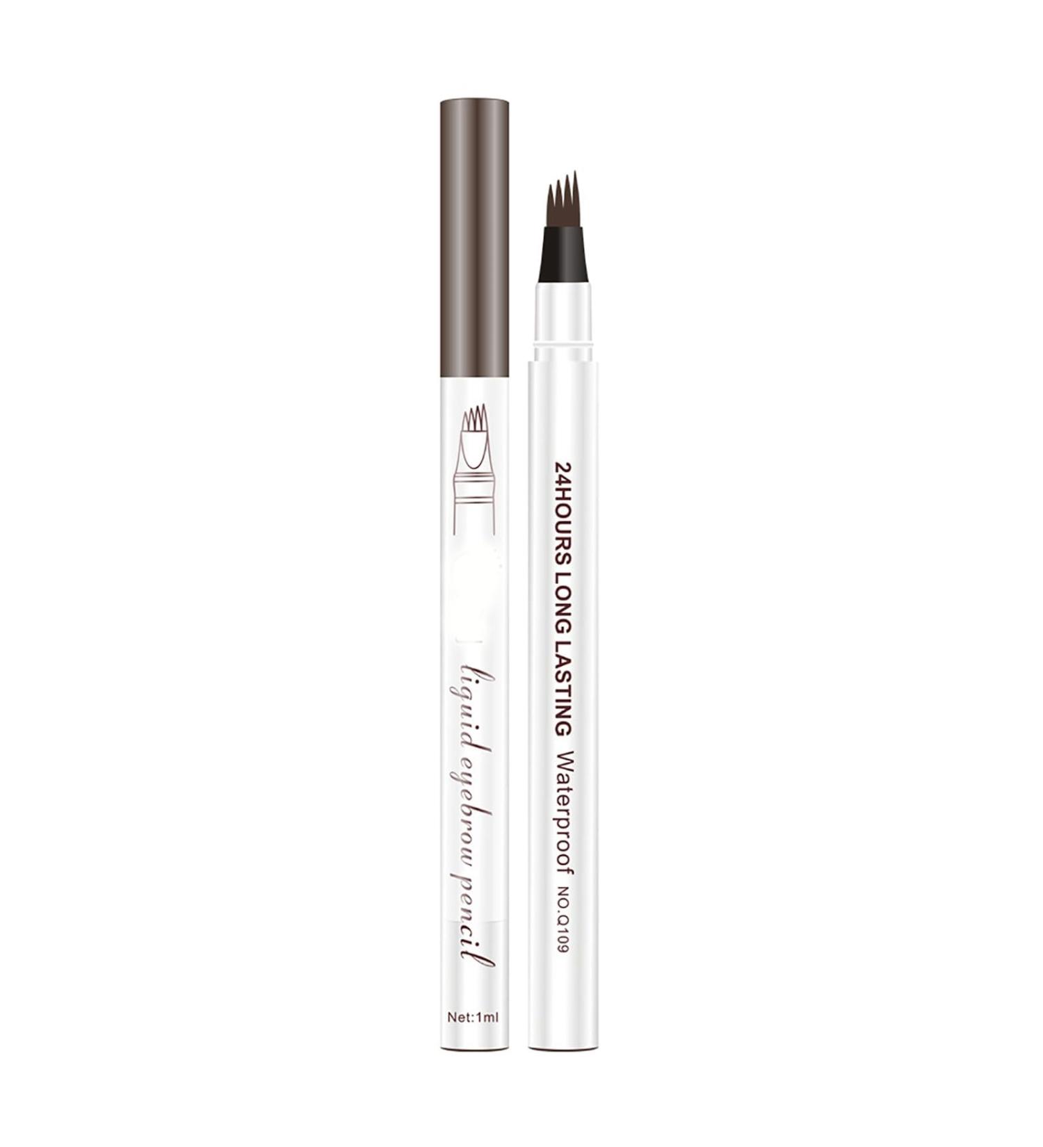 Eyebrow Pen Eyebrow Pencil with 4 Fork Tip Long-Lasting Microblading Pencil for Eyebrows Hair-Like Natural Brows (02) - Buy Online on GoSupps.com