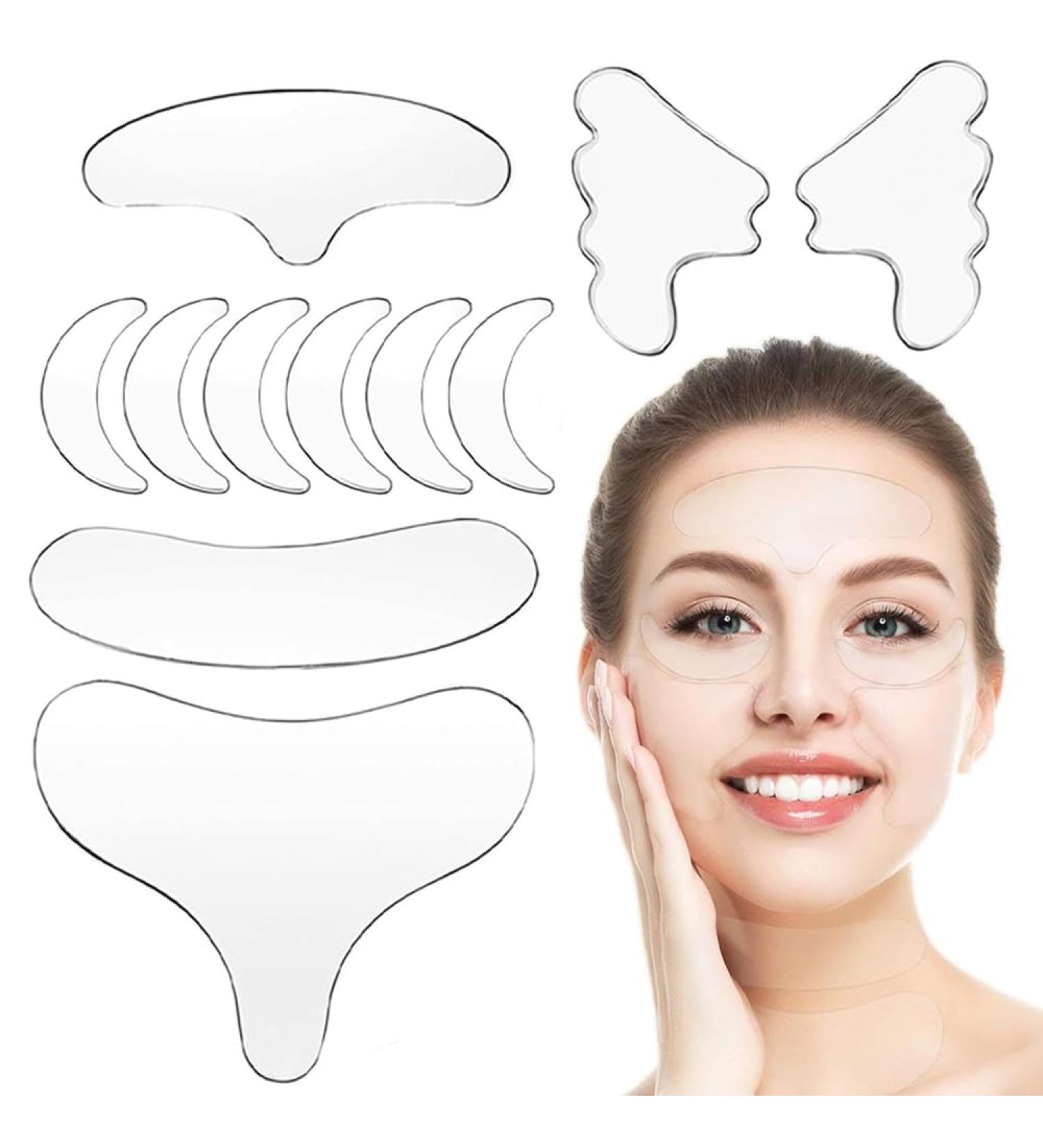 RXKFIGX 11 Pieces Anti Wrinkle Silicone Pads Reusable Forehead Wrinkle Patches Facial Anti Wrinkle Patches Neck Wrinkle Patches Chest Wrinkle Pads for Wrinkles Smoothing & Anti-Ageing - Buy Online on GoSupps.com