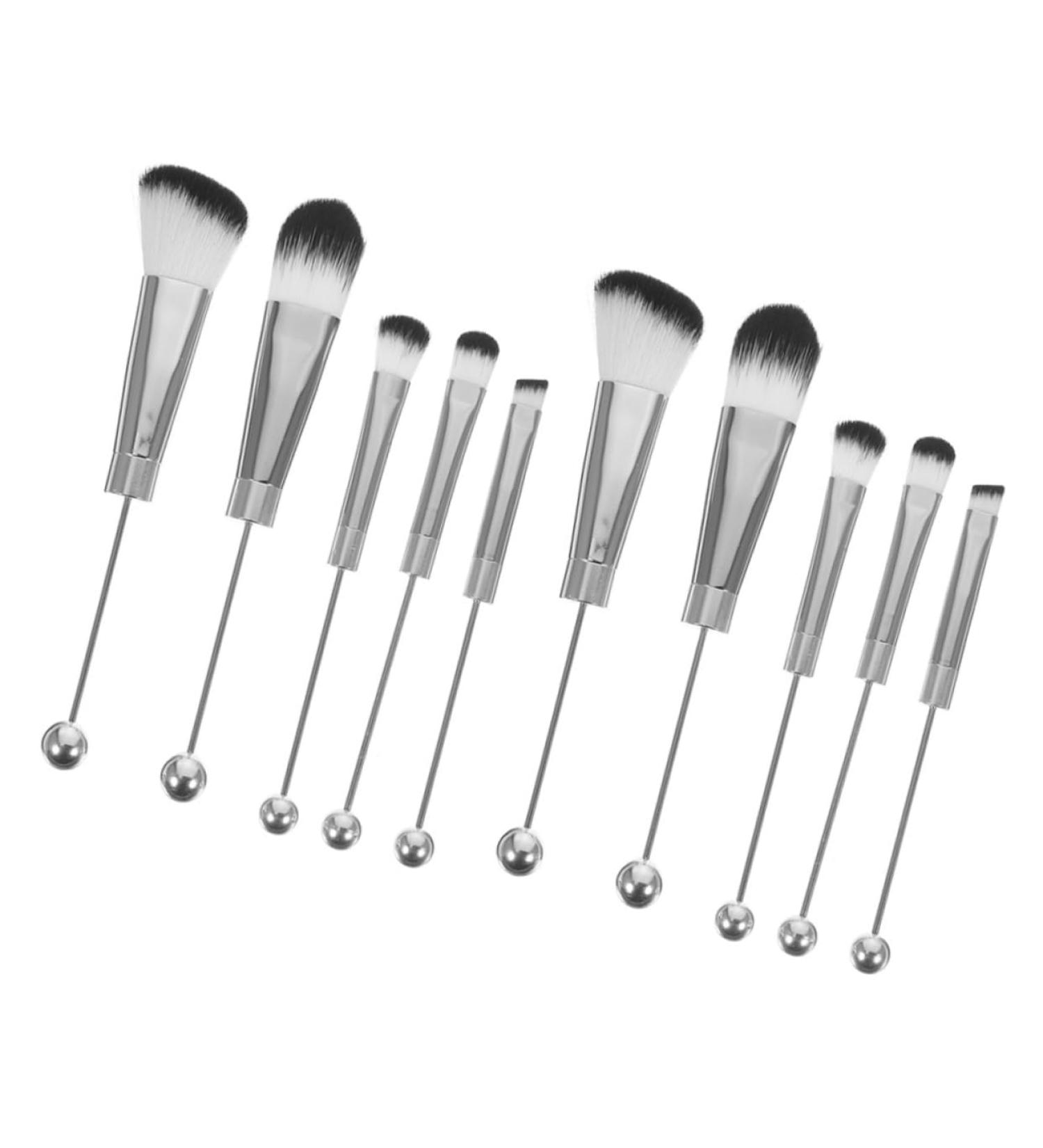 Beavorty Foundation Brush 2 Sets Metal Handle Makeup Brush Eye Shadow Eyeshadow Eyebrow Brush Eye Makeup Brush Concealer Brush Blush Brush Loose Powder Brush Beaded Paint Stainless Steel - Buy Online on GoSupps.com
