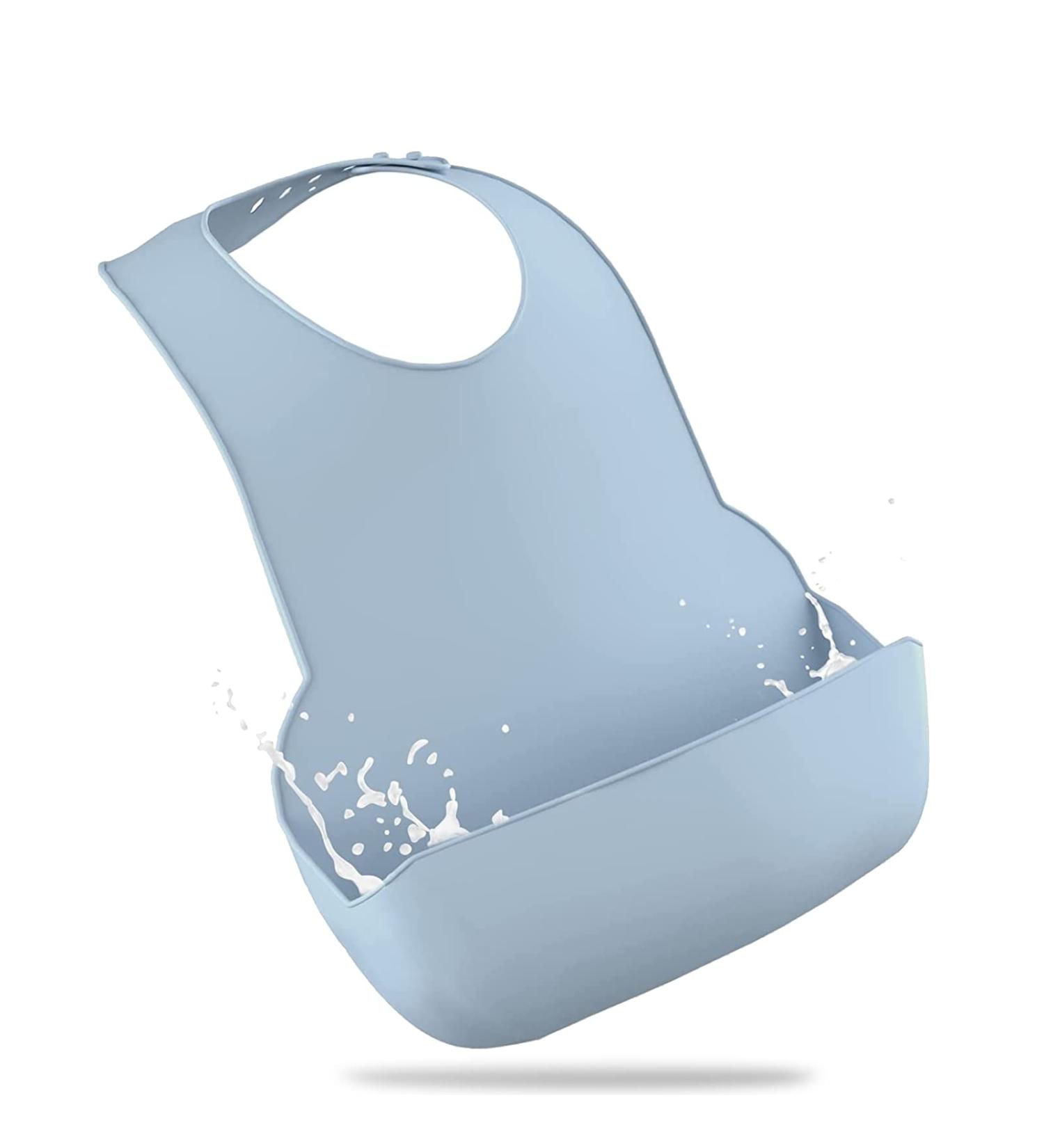 HighBeeG Adult Bibs with Crumb Catcher - Waterproof Silicone Feeding Bib for Adults | Clothing Protector for Elderly Men/Women & Disabled | Perfect Gift for Parents - Buy Online on GoSupps.com