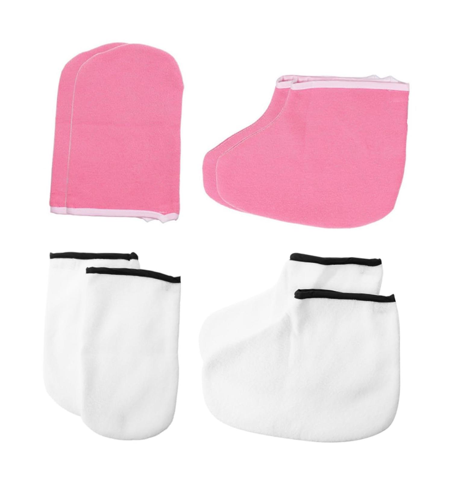 Beaupretty Shower Glove 4 Pairs Hand and Foot Mask Silicone Gel Moisturizing Socks Paraffin Wax Bath Accessories Moisturizing Gel Gloves Rejuvenating Gloves Spa Socks Tool Kit Thicken - Buy Online on GoSupps.com