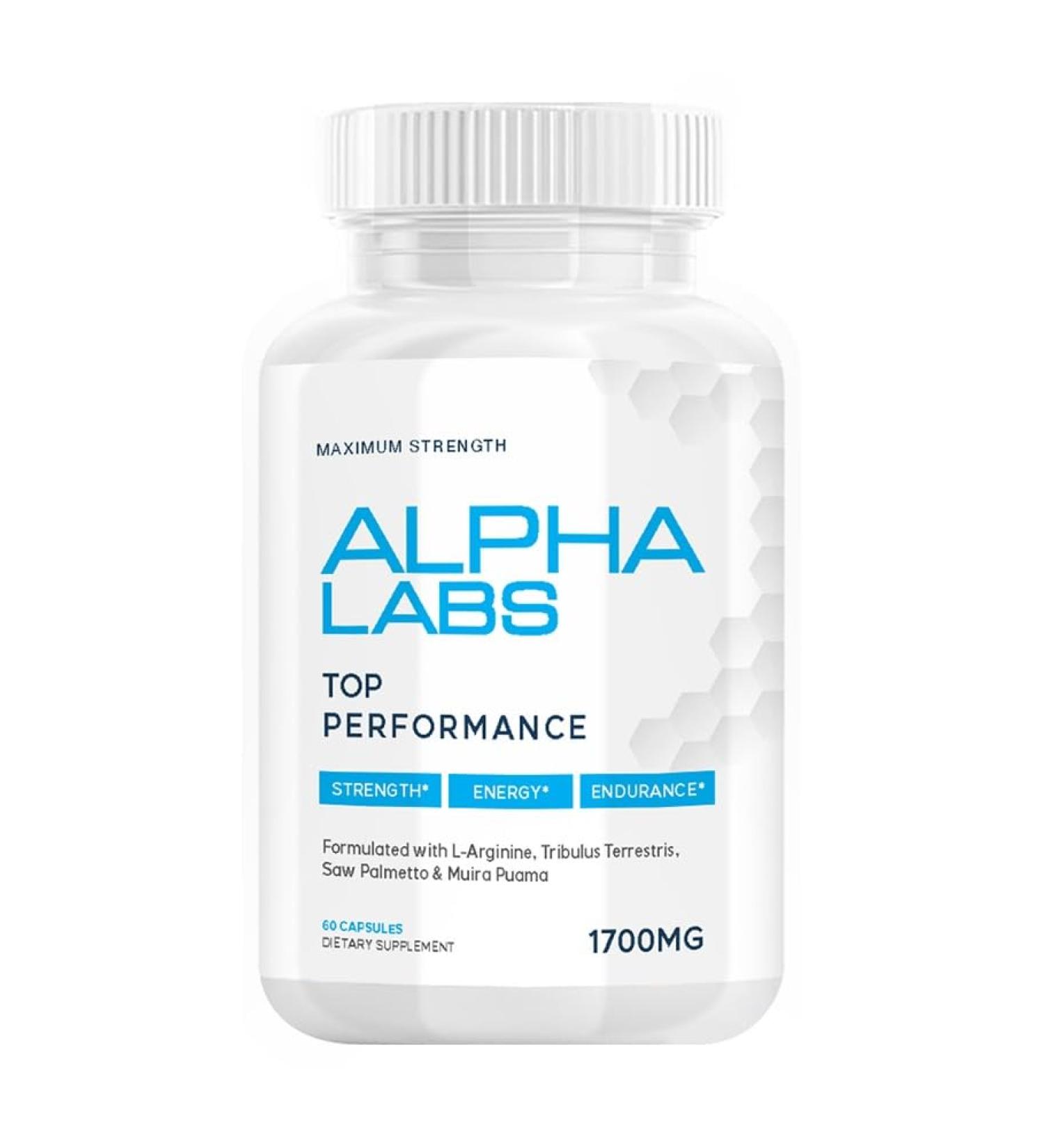 nutradash Alpha Labs Supplement for Men - Alpha Labs Capsules (60 Pills - 1 Month Supply)
