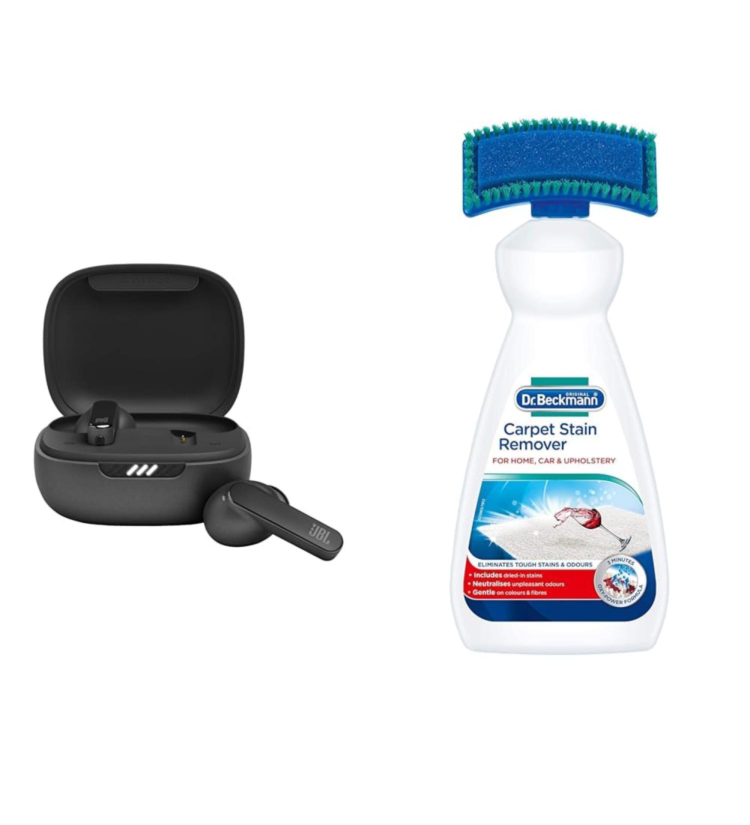 JBL Live Pro 2 TWS Earphones In Ear Noise Cancelling Bluetooth Earphones with 40 hours of Battery Life & Dr. Beckmann Carpet Stain Remover | Removes New and Dried-in Stains - Buy Online on GoSupps.com