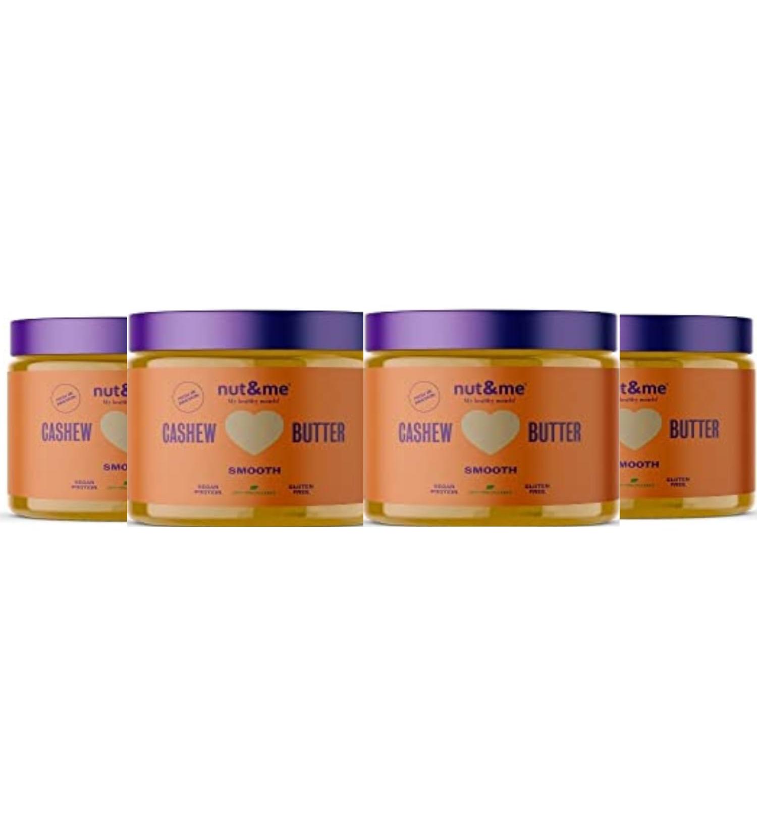 Cashew Butter 1.2 kg nut&me | 100% Roasted Cashew Butter | No Sugar Gluten Free and No Additives | No Palm Oil | Pack 4 x 30 - Buy Online on GoSupps.com