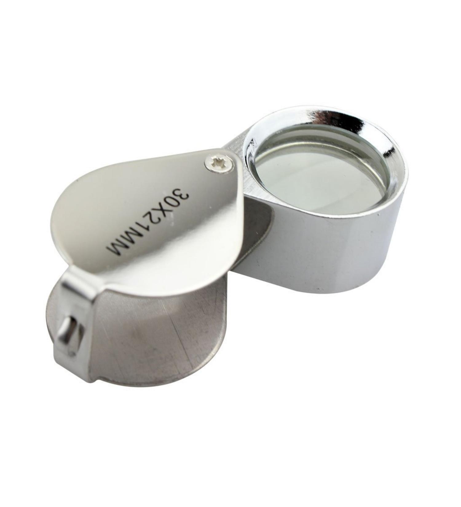 iKKEGOL 30x 21mm Glass Jeweler Loupe Eye Magnifier, Metal Body - Silver - Buy Online on GoSupps.com