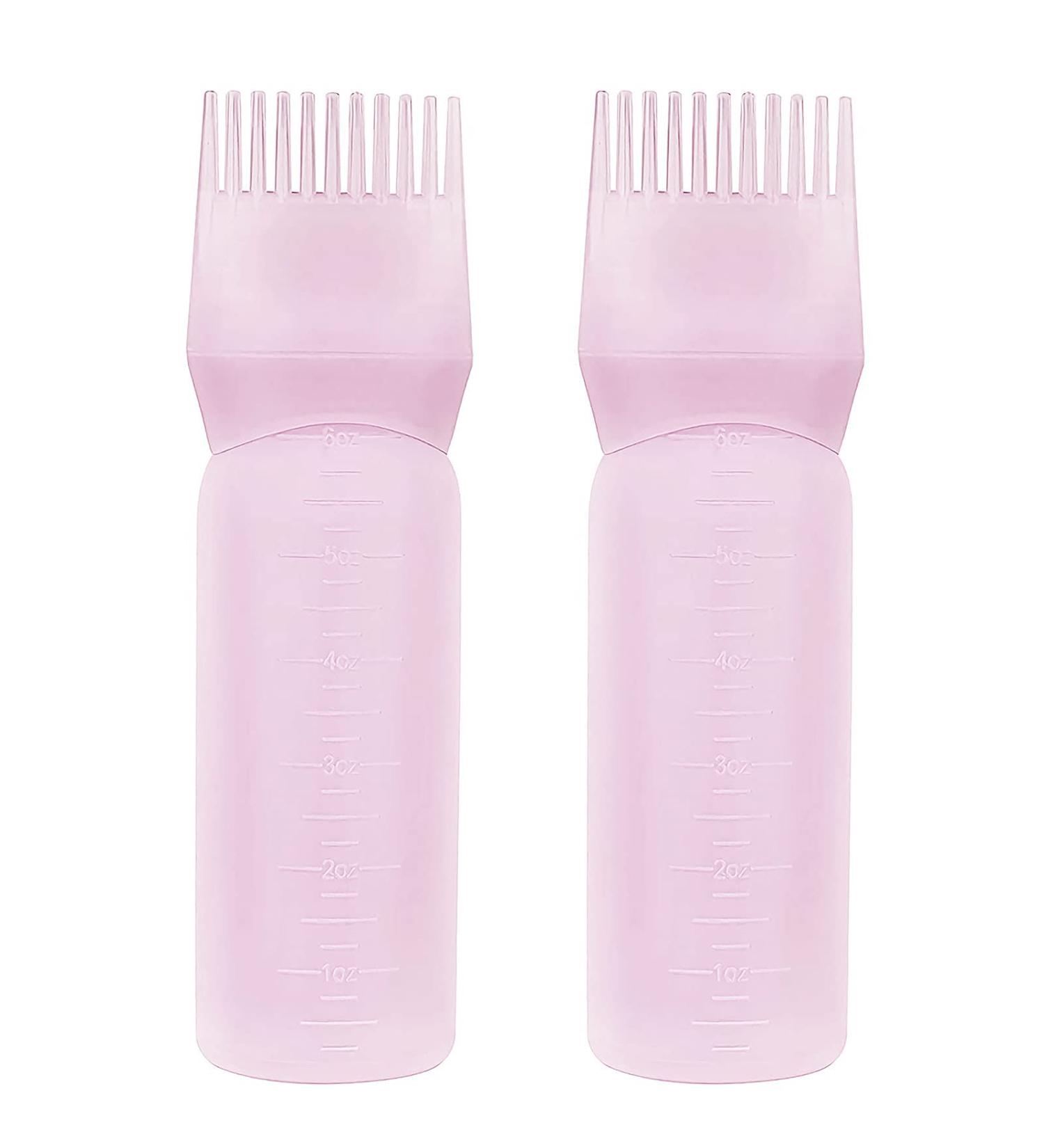 Yebeauty Root Comb Applicator Bottle Set - 6oz Hair Dye Brush with Scale, Pink - 2 Pack - Buy Online on GoSupps.com