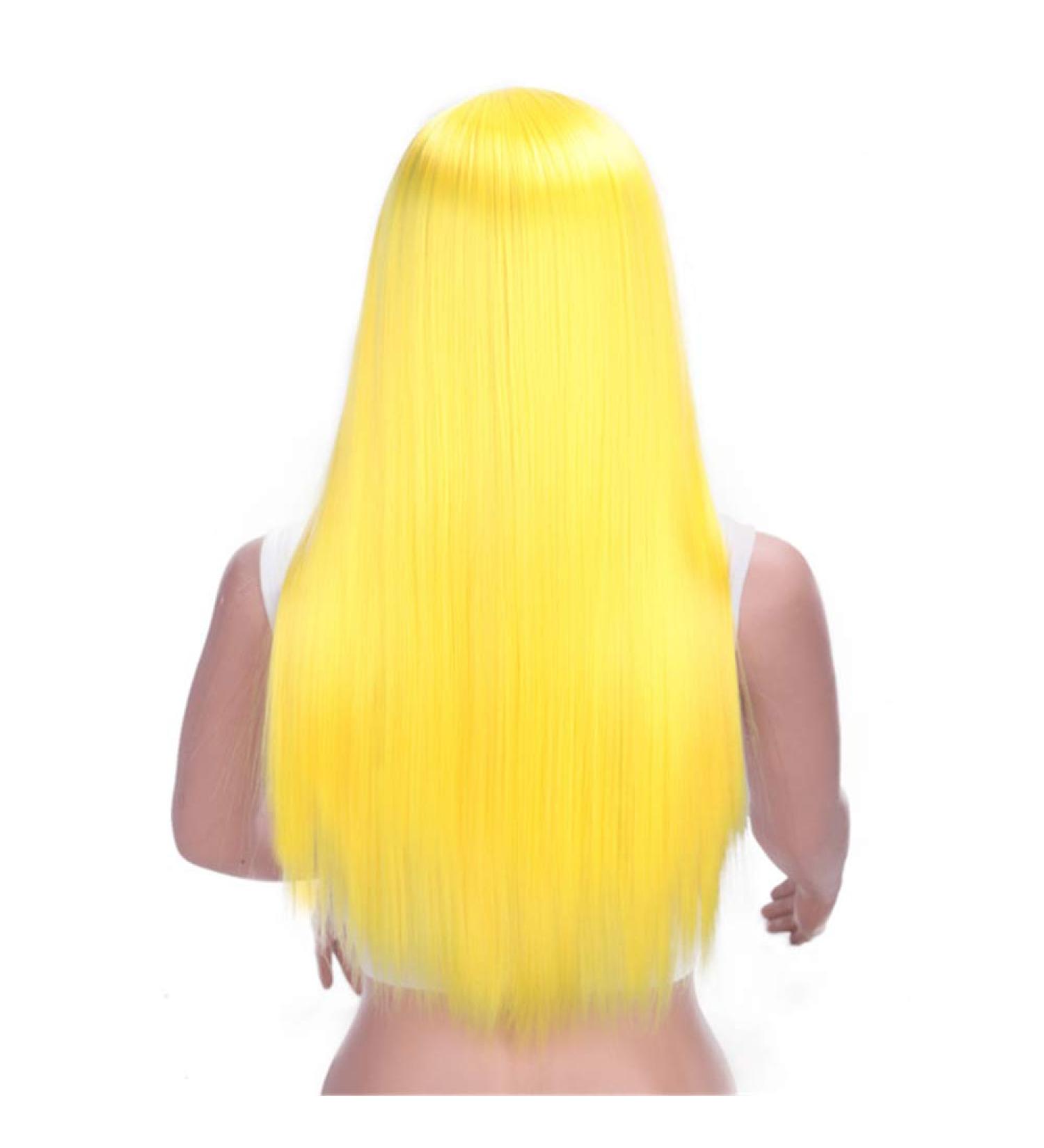 Shop 24 Inch Purple Long Straight Hair Wig | Ladies' Vibrant Pink Yellow Orange Wigs - Fast International Shipping - Buy Online on GoSupps.com