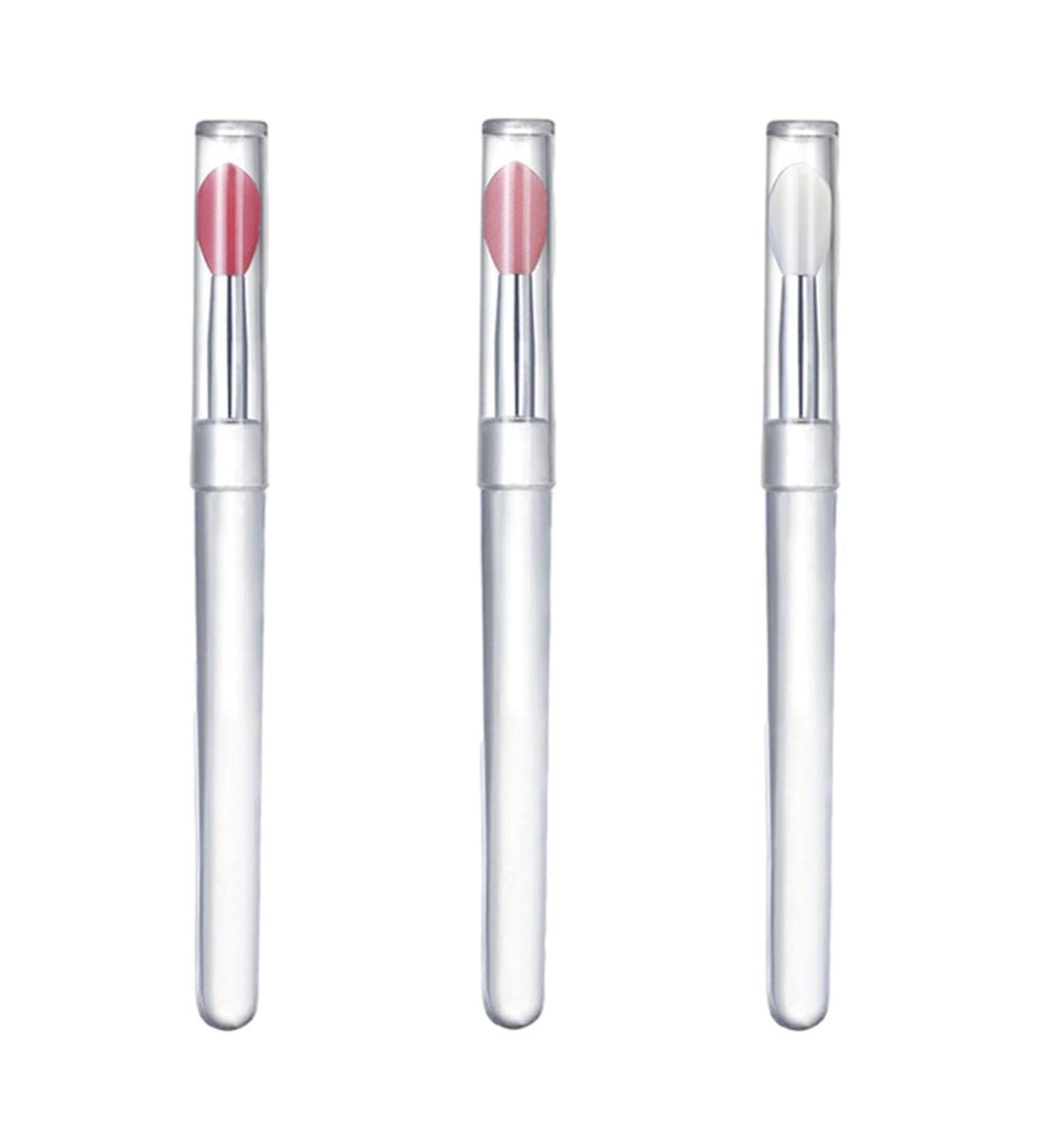 Silicone Lip Applicator - Portable Lip Brushes Reusable Lip Applicators Lip Gloss Brush Lipstick Brush Makeup Applicator Beauty Tool Kits for Lipsticks Lip Gloss - Buy Online on GoSupps.com