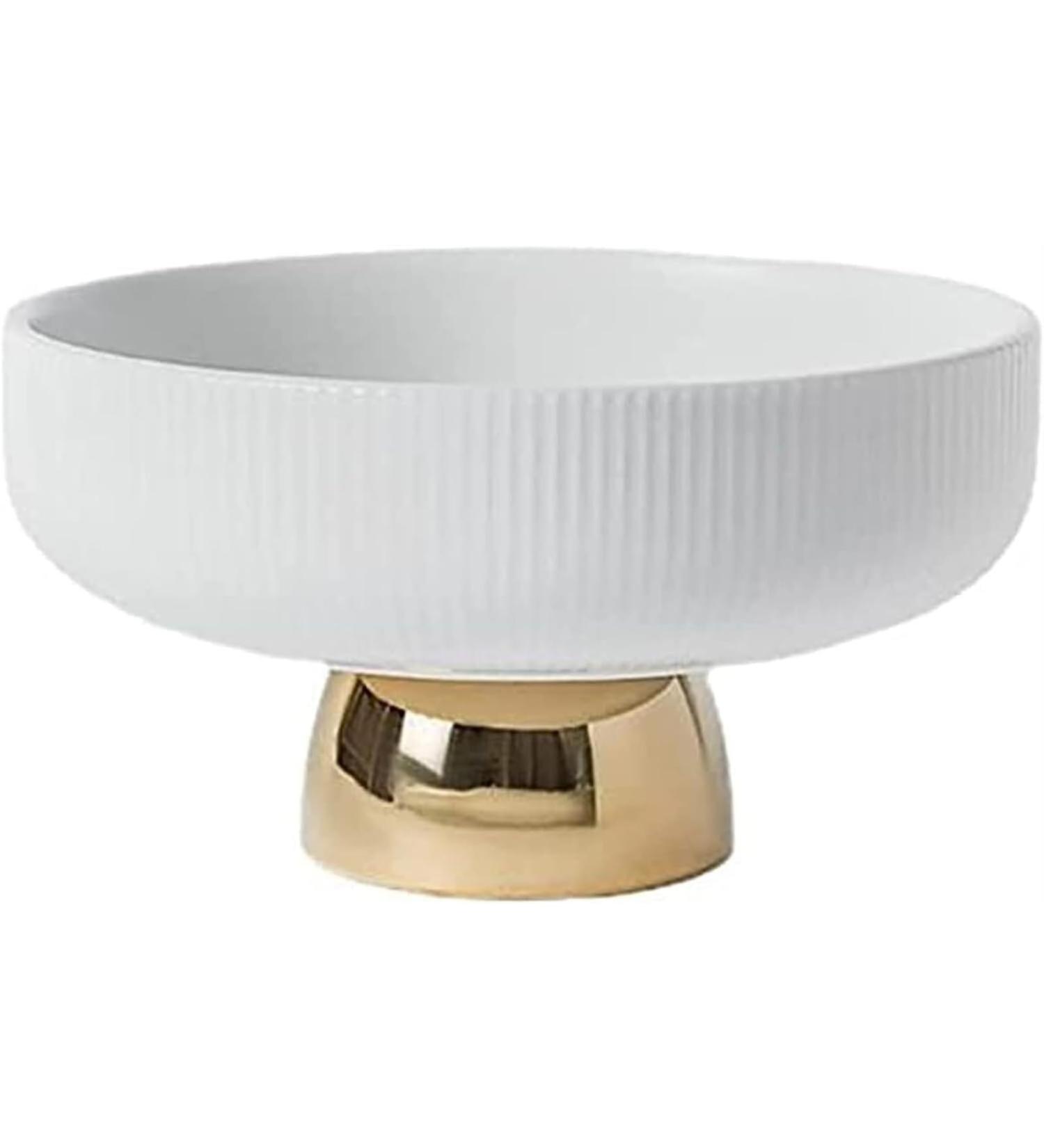 Kitchen Countertop Fruit Rack Fruit Basket White Ceramic Plate Fruit Bowl with Stand Fruit Basket Decorative Fruit Plate Can Hold Cheese Candies Snacks Fruit Trays for Party (Color : OneColor Siz 8inch Onecolor - Buy Online on GoSupps.com