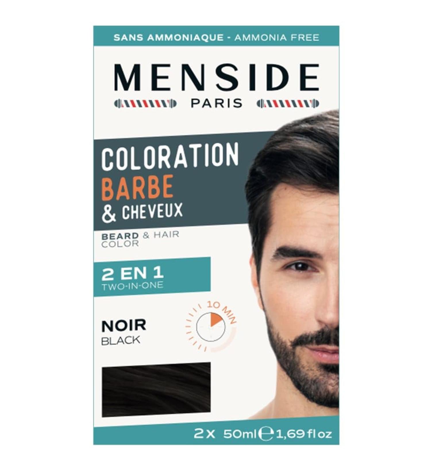 Menside 2 x 50ml BLACK Beard and Hair Coloring Kit - Buy Online on GoSupps.com