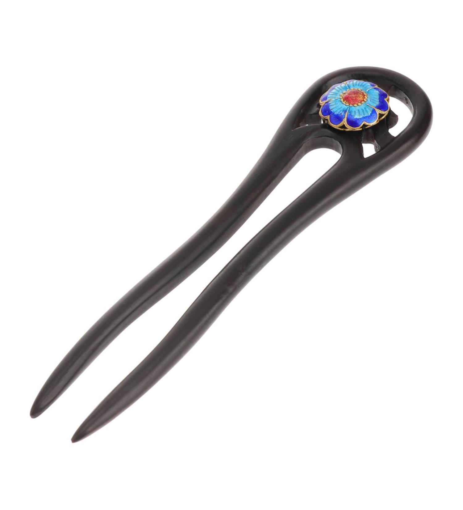 minkissy Double Prong Hair Clips Sandalwood Hair Clip Hairstyle Accessory U Shaped Hair Pin Ebony Hairpin Bamboo - Buy Online on GoSupps.com