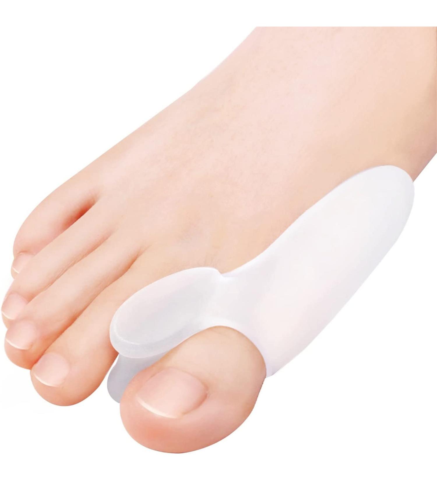 Gel Toe Spreader & Protector (4 Pieces) - Pain Relief for Crooked Hallux Valgus & Overlapping Toes | Toe Cushion & Separator for Comfort - Buy Online on GoSupps.com