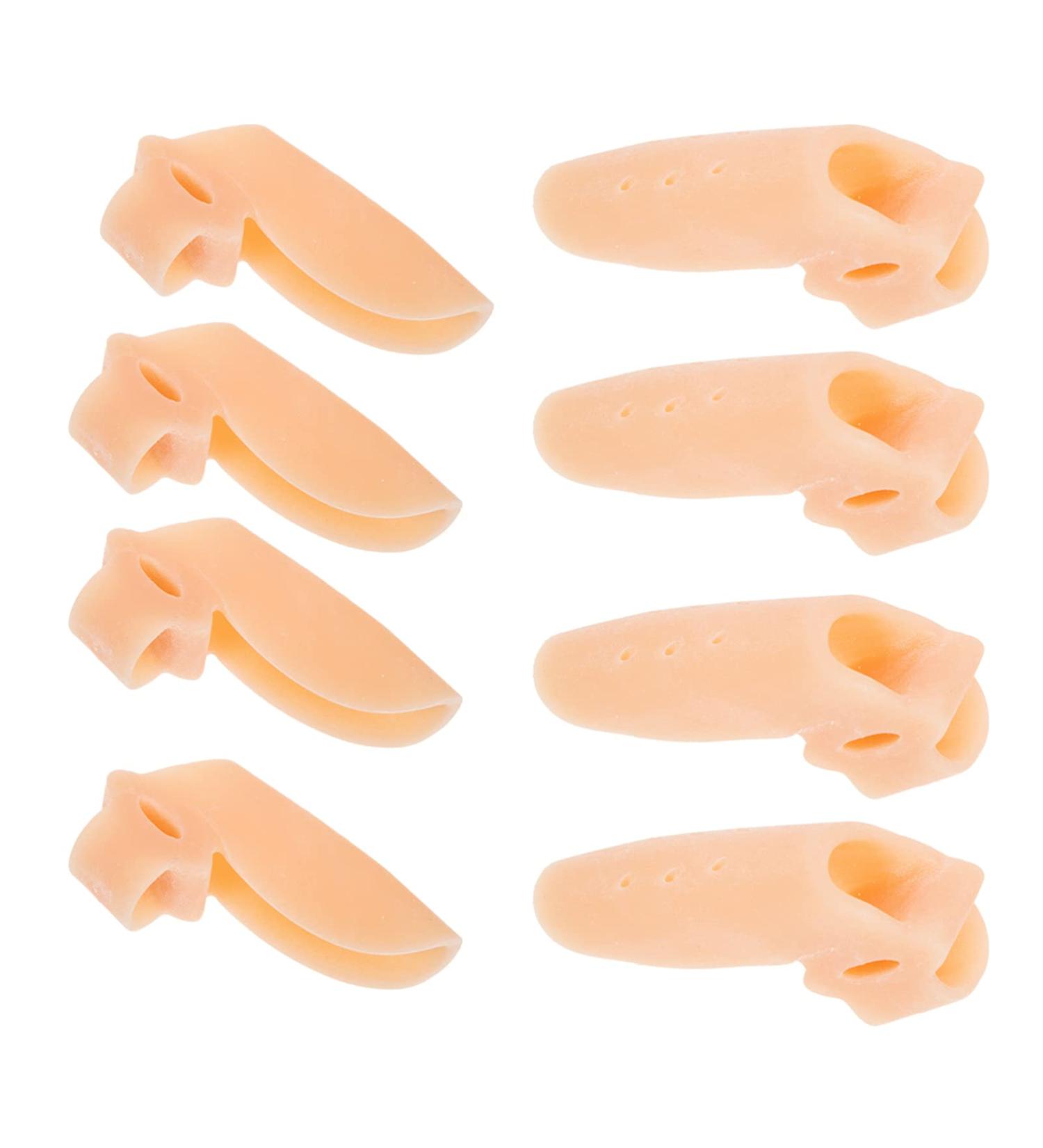 BESPORTBLE 4 Pairs Toe Separators for Men & Women - Silicone Bunion Hammer Toe Spacers for Overlapping Toes and Toe Claw Relaxation - Skin Color - Buy Online on GoSupps.com