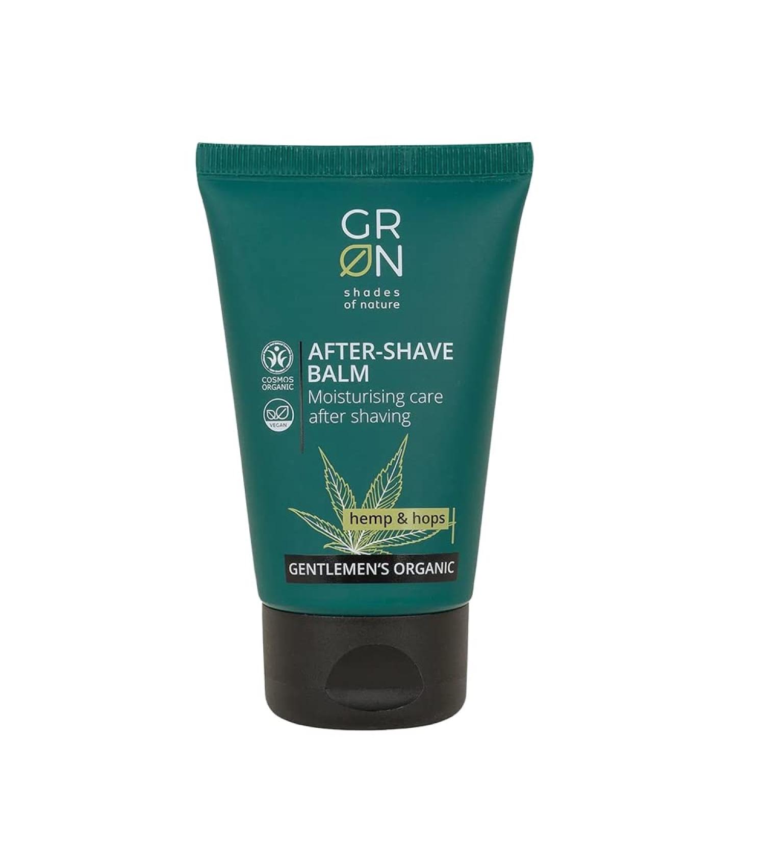 GRN Biocosmetics After-Shave Balsam - Organic Hemp & Hops Moisture Care for Demanding Skin - Vegan After Shaving Lotion - 50ml - Buy Online on GoSupps.com