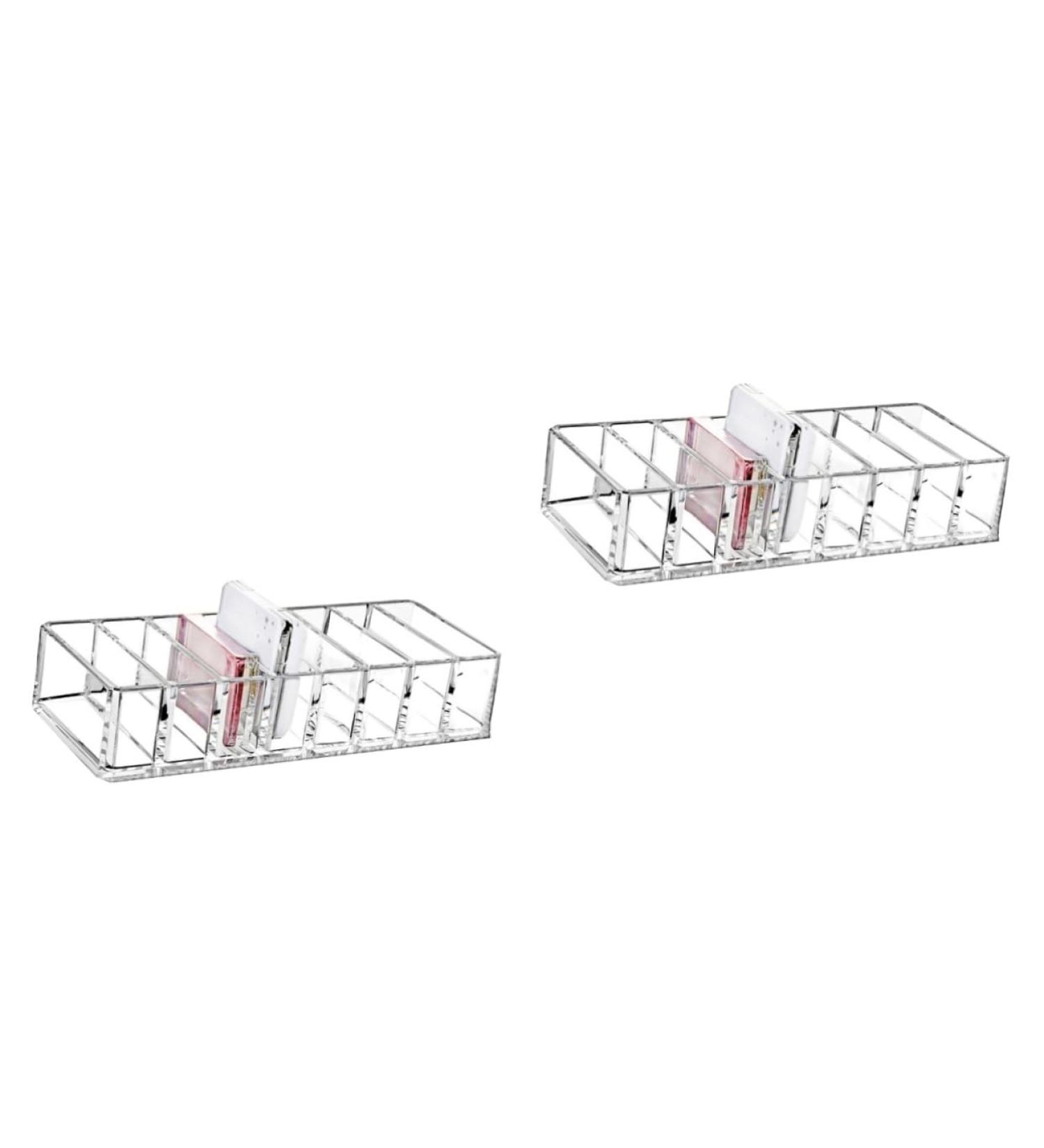 2pcs Makeup Organizer for Drawer Cosmetic Organizers Makeup Holder Palette Make up Storage Box 25x9cmx2pcs Transparentx2pcs - Buy Online on GoSupps.com