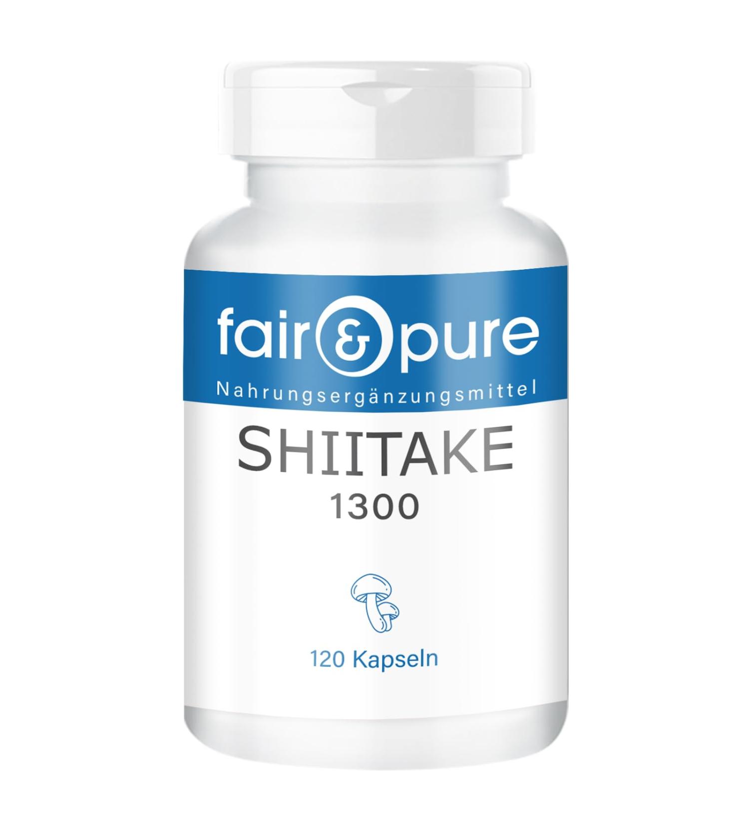 Fair & Pure - Shiitake 1300mg - 120 g lules (Lentinula edodes) - v gan - Buy Online on GoSupps.com