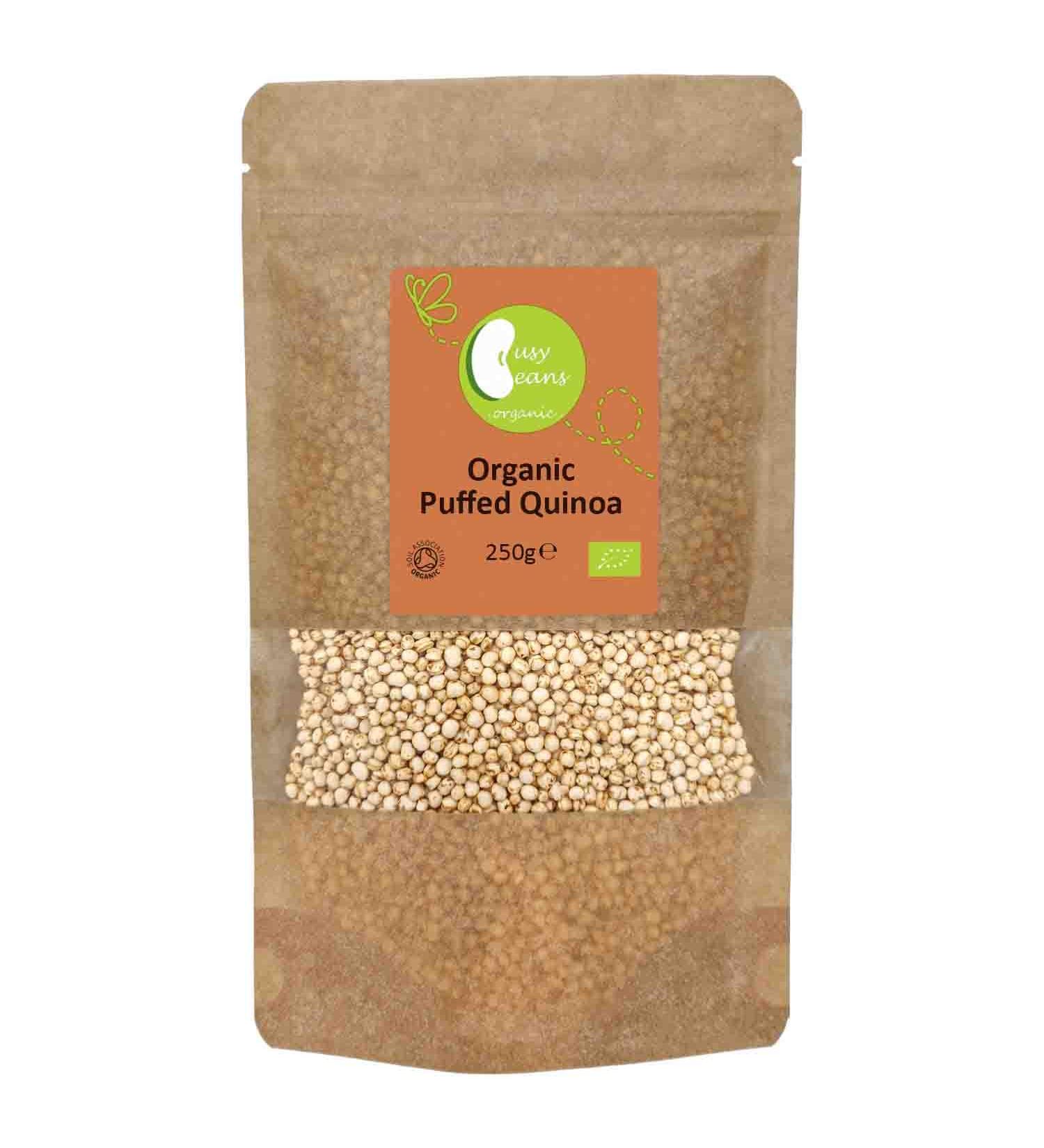 Organic Puffed Quinoa - Certified Organic - by Busy Beans Organic (250g) - Buy Online on GoSupps.com