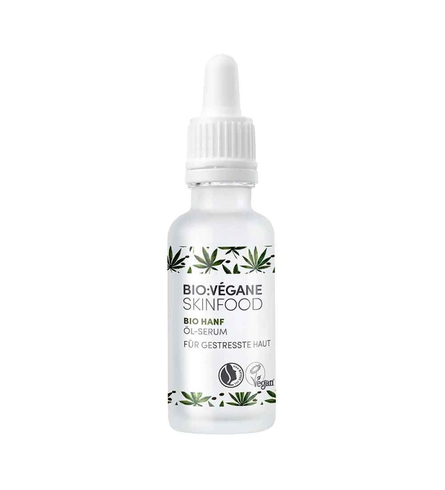 BIO:VEGANE SKINFOOD Organic Hemp Oil Serum For Stressed Skin 1.0 fl oz (30 ml)