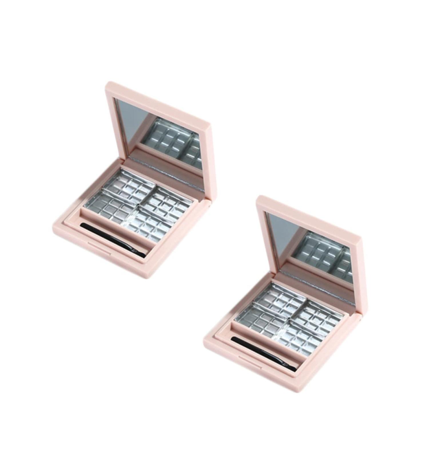 HAPINARY 2pcs Empty Eye Shadow Pallet Makeup Pallette Makeup Highlighter Empty Eyeshadow Dish - Buy Online on GoSupps.com