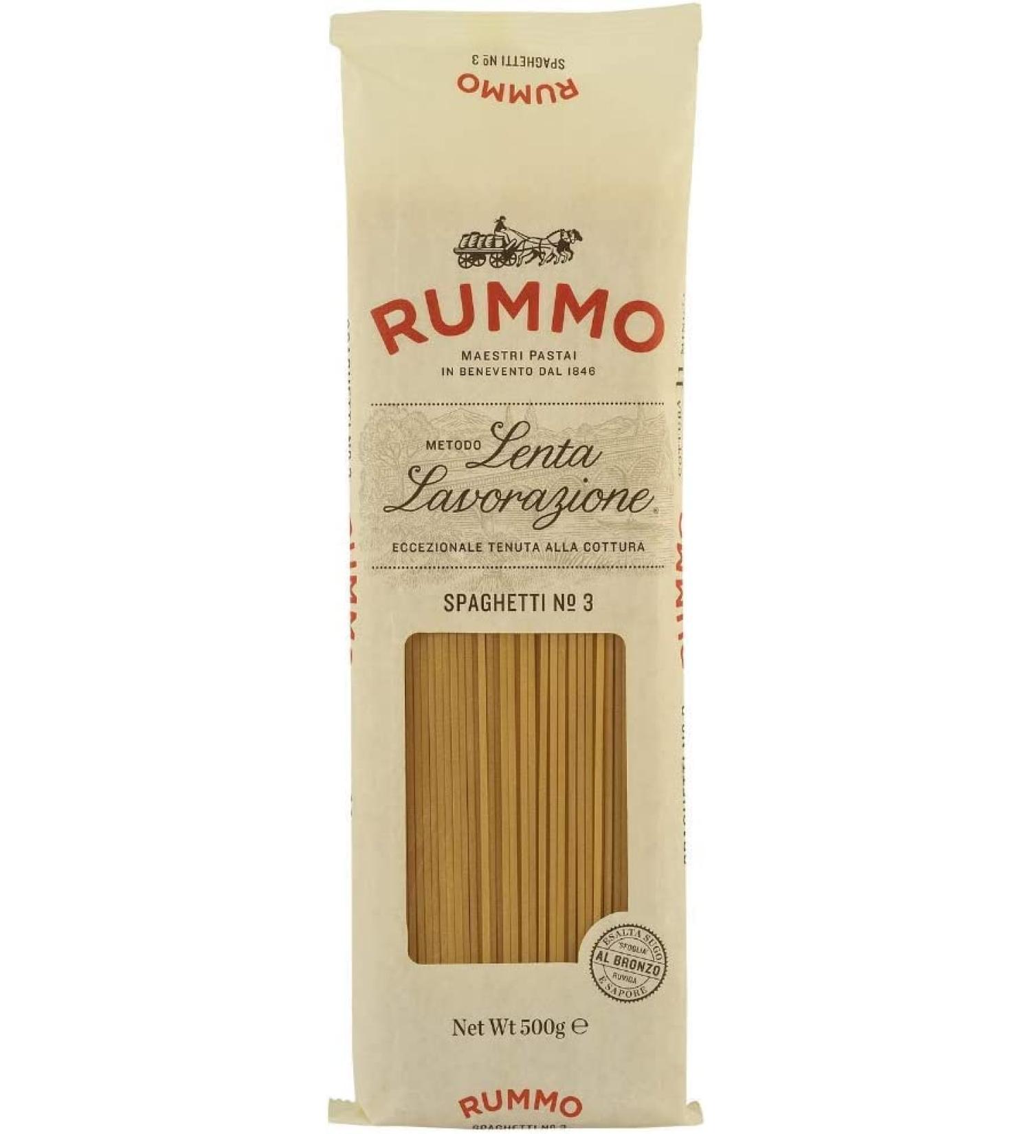 5x Rummo Spaghetti N 3 Pasta Lenta Lavorazione pasta from durum wheat bronze drawing 500 g - Buy Online on GoSupps.com