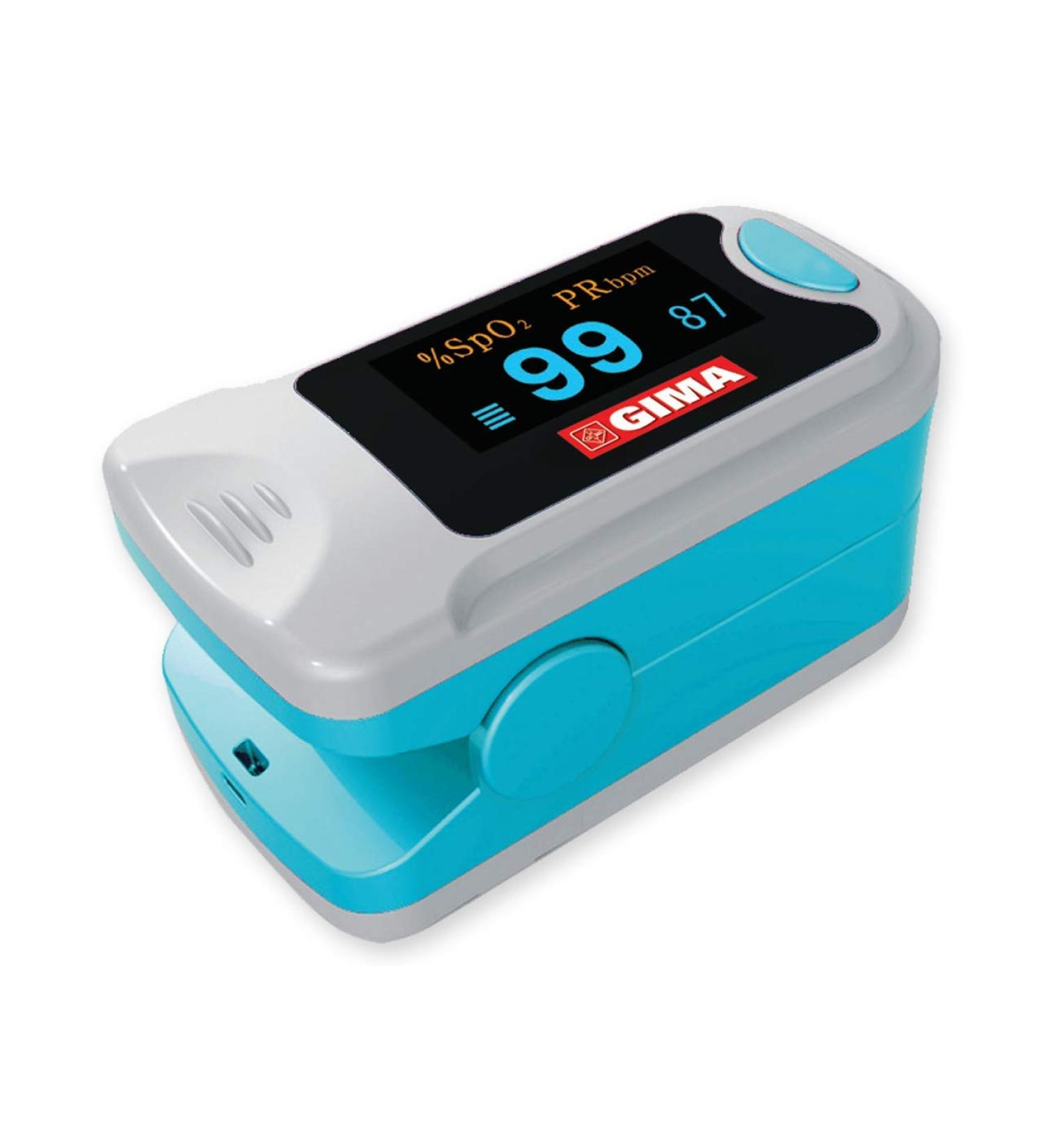 GIMA OXY-3 Portable Finger Pulse Oximeter - Accurate Blood Oxygen & Heart Rate Monitor | Multi-Language Support (IT DE SE HU RO) | Ships Internationally - Buy Online on GoSupps.com