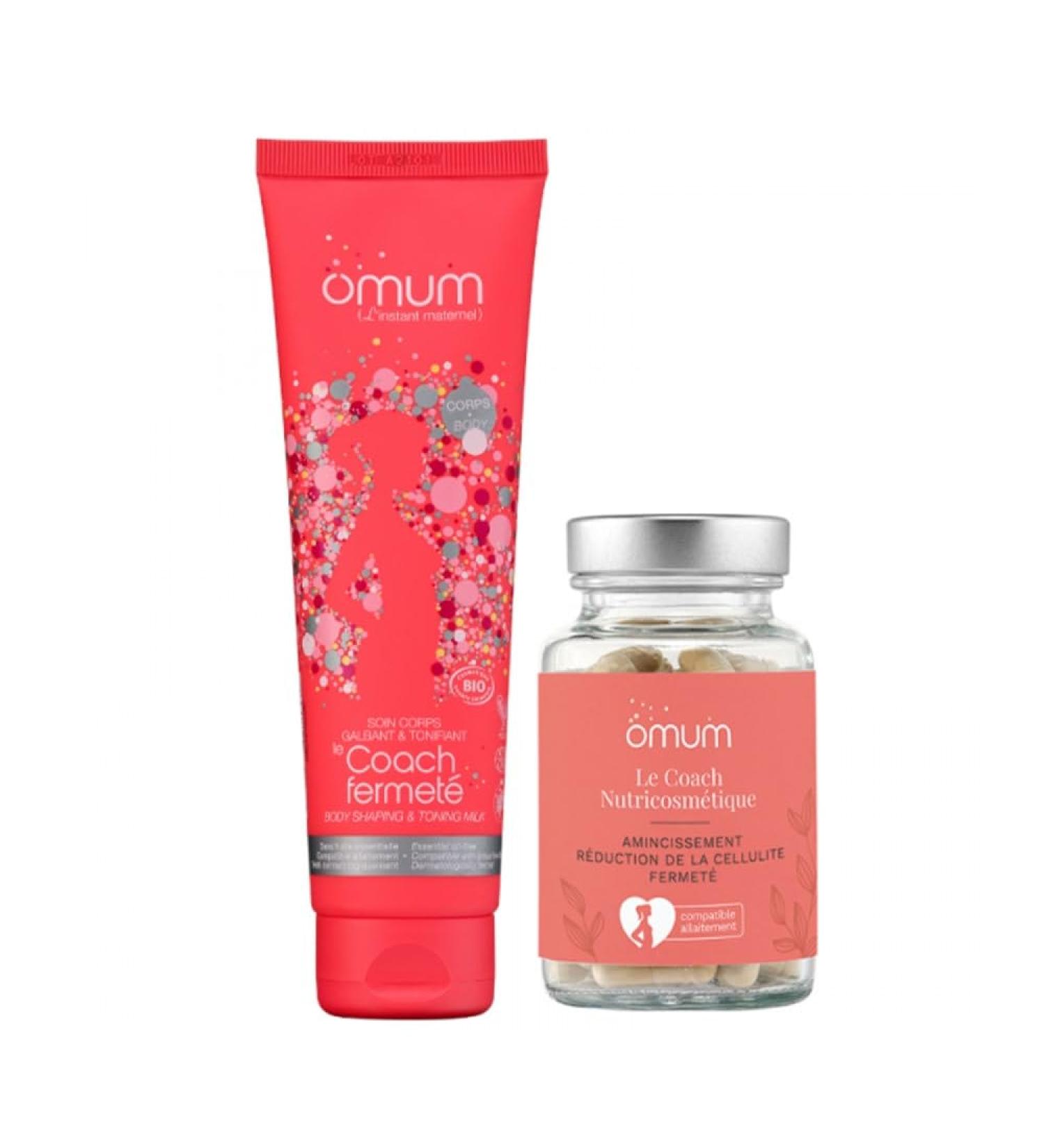 OMUM - In&Out Slimming Firming Duo Gift Box: 1 Coach Organic Tonic Treatment + 1 Coach Food Supplement - Firms from 20 days - Promotes slimming, reduces cellulite - Natural, France, Vegan
