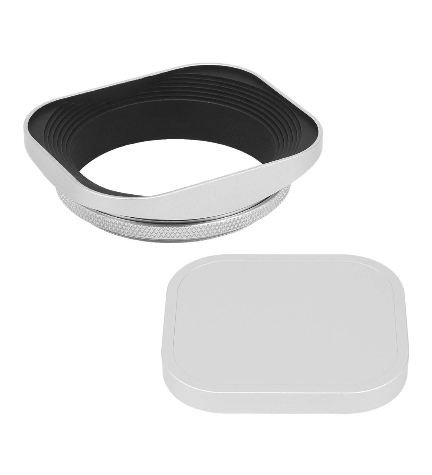 Haoge 55mm Square Metal Lens Hood with Cap for Leica APO Summicron and Summilux-R - Silver - Buy Online on GoSupps.com
