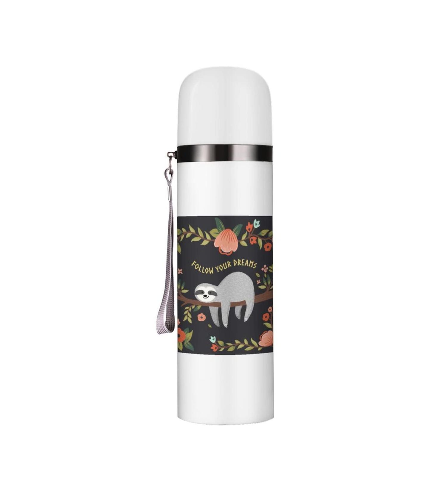 Follow Your Dreams Sloth Insulated Water Bottle 19 OZ Stainless Steel Travel Mug For Drink Sports Camping Hiking Outdoors - Buy Online on GoSupps.com