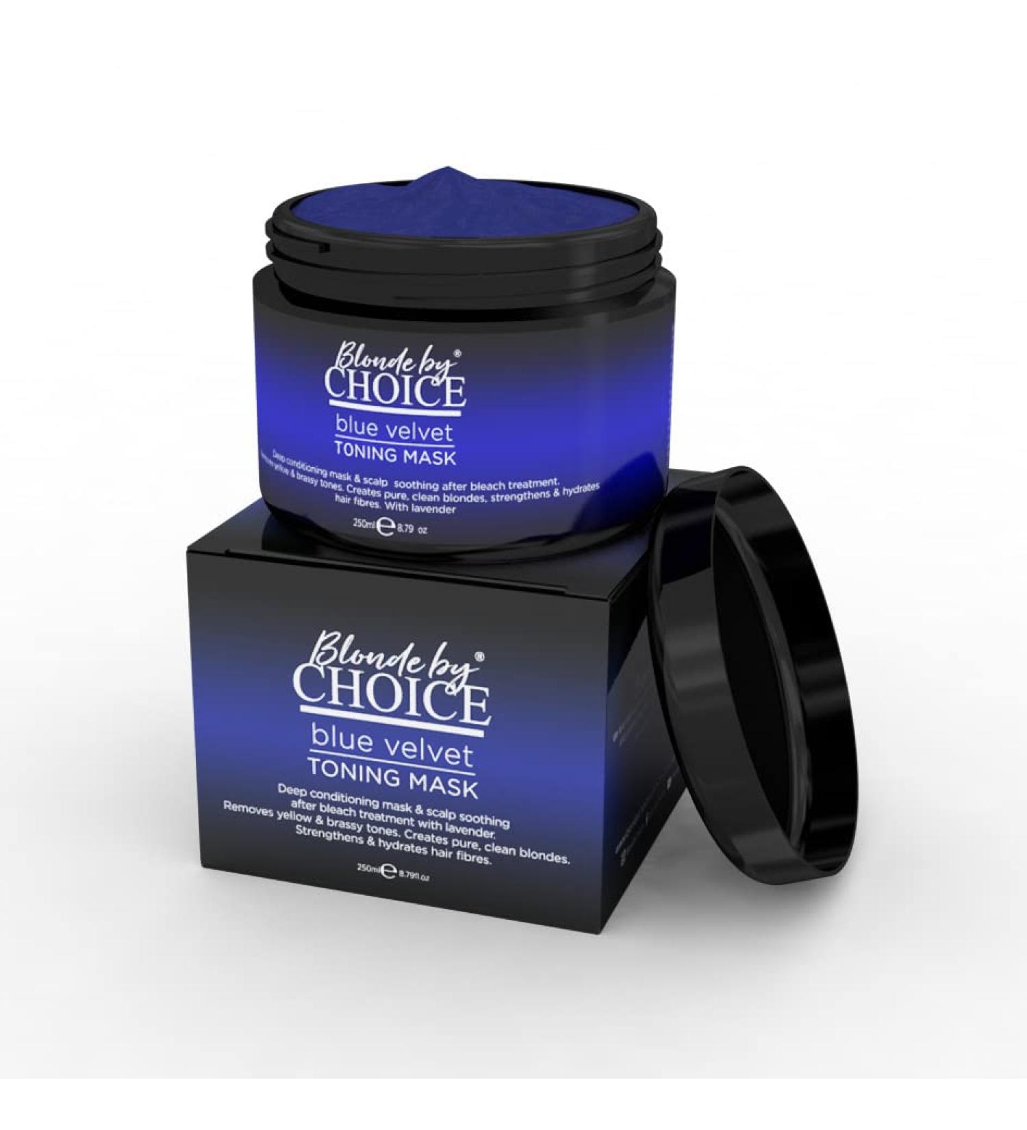 Blue Velvet Toning Mask Hair Toner For Bleached Hair From Blonde By Choice Deep Conditioning Hair Treatment With Scalp Relief For Bleach Damaged Hair & Tonal After Care For Blonde Hair Dye 250ml - Buy Online on GoSupps.com