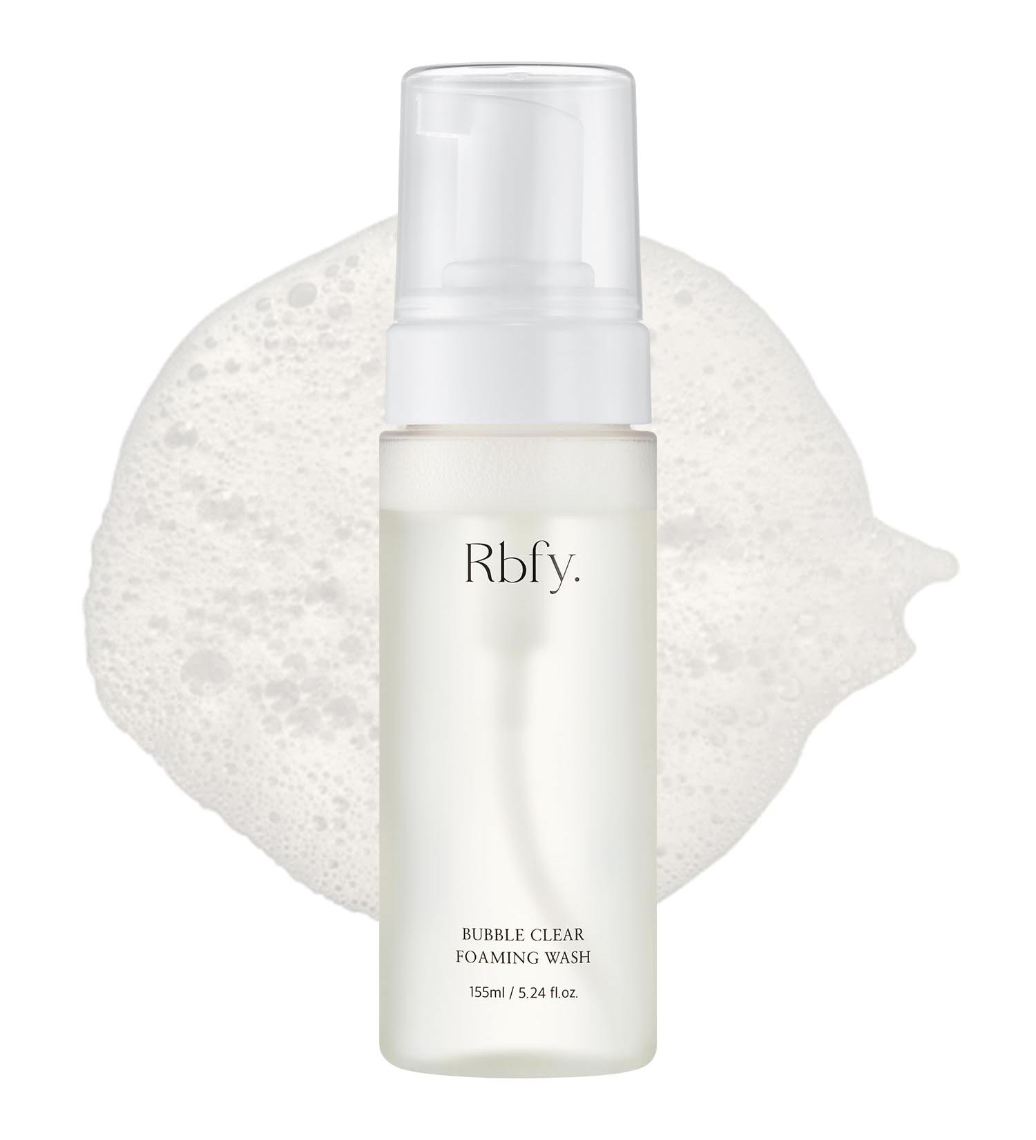 Rbfy. Bubble Clear Foaming Wash - Korean Daily Gentle Cleanser with Micro-Bubble | Salicylic Acid & Plant Extracts for Acne-Prone Skin Deep Pore Cleaning & Exfoliation | Korean Skincare (5.24 fl oz) - Buy Online on GoSupps.com