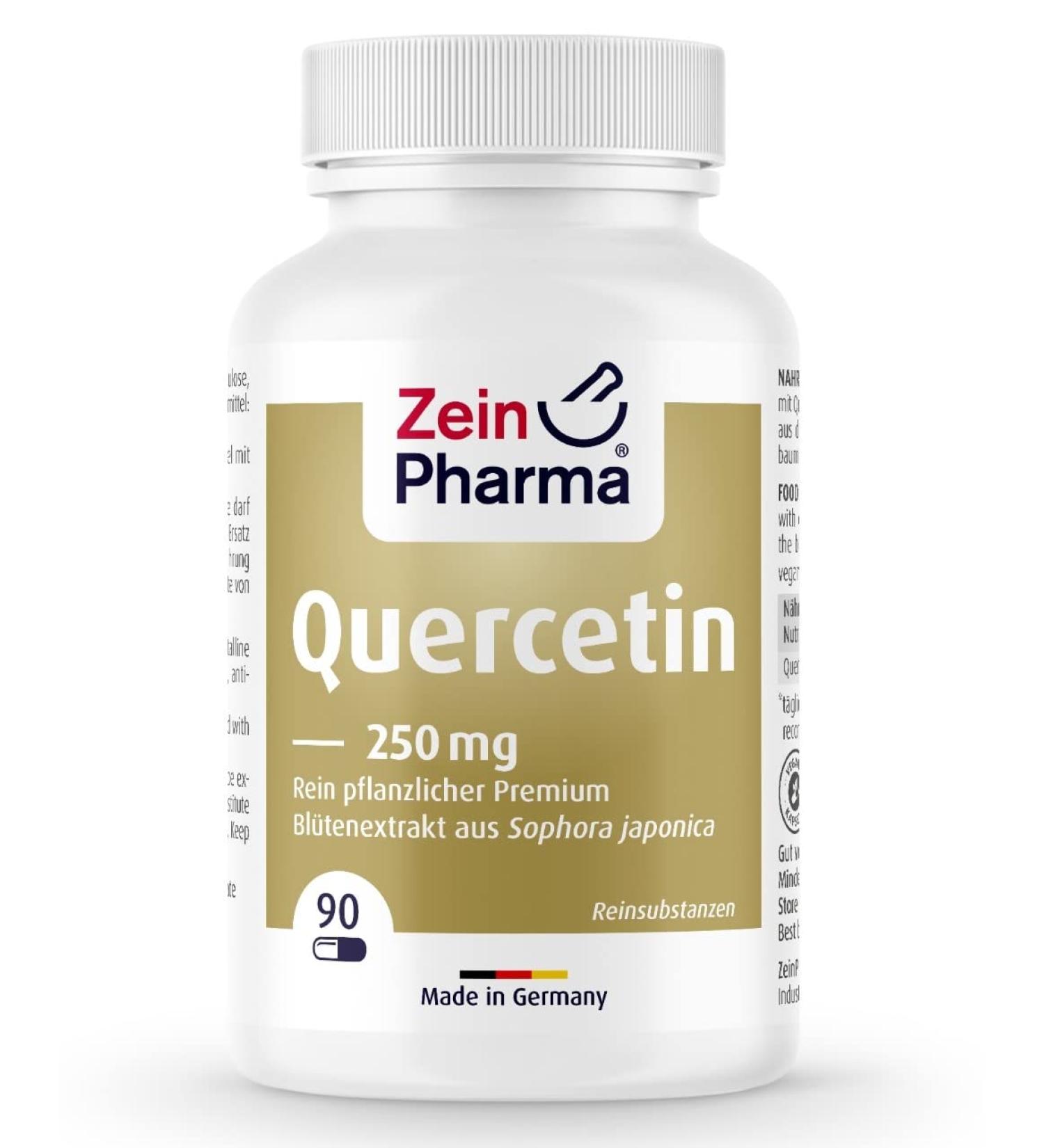 ZeinPharma Quercetin Capsules 250mg - 90 Vegan Capsules | Pure Japanese Pagoda Tree Extract for Immune Support - Buy Online on GoSupps.com
