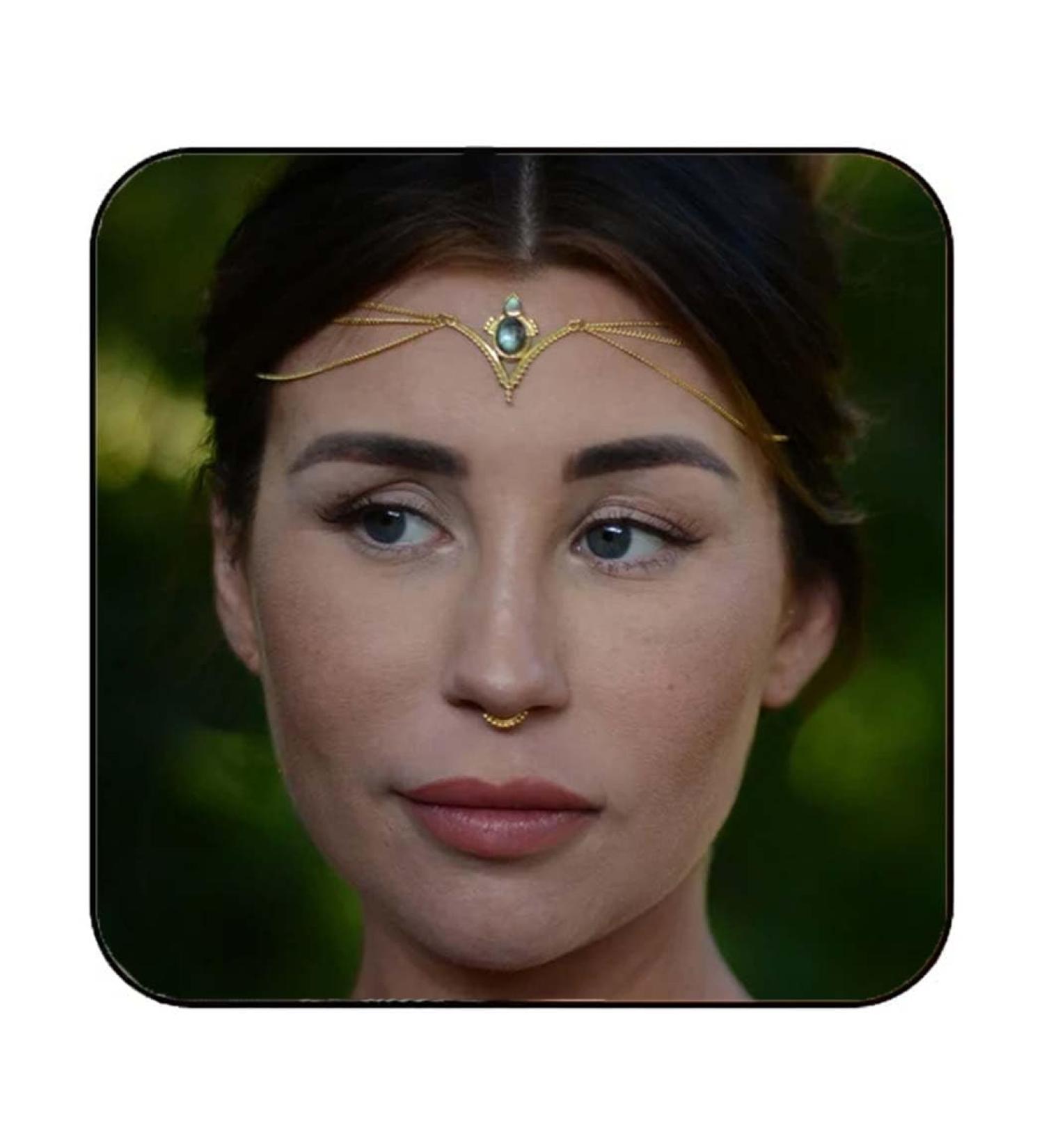 Runmi Rhinestone Headchain Bridal Headpiece Crystal Hair Piece Prom Festival Forehead Chains Wedding Hair Accessories for Women and Girls - Buy Online on GoSupps.com