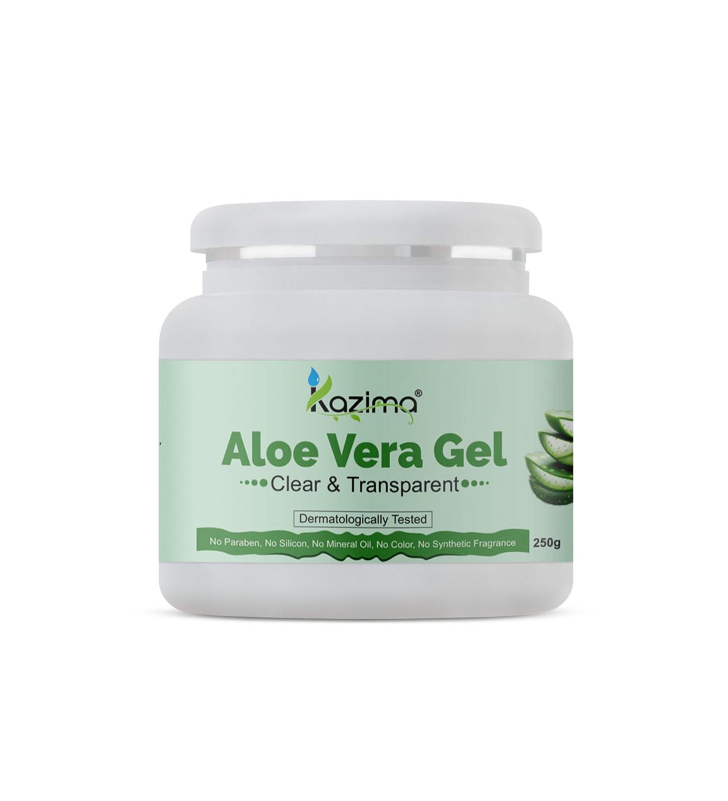 Aloe Vera Gel Raw - 100% Pure Natural Skin & Hair Treatment | Moisturizer for Face Acne Scars & Dark Circles (250g) - International Shipping Available - Buy Online on GoSupps.com