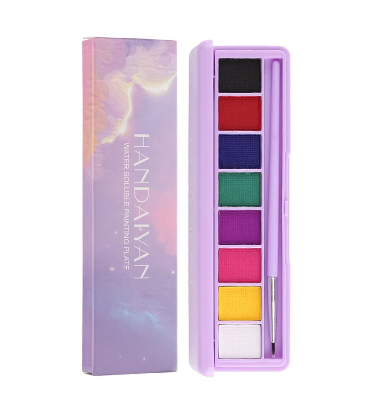 Yeweian 8 Colors Water Activated Eyeliner Palette - Hydra Graphic Neon Face Paint Set - Buy Online on GoSupps.com