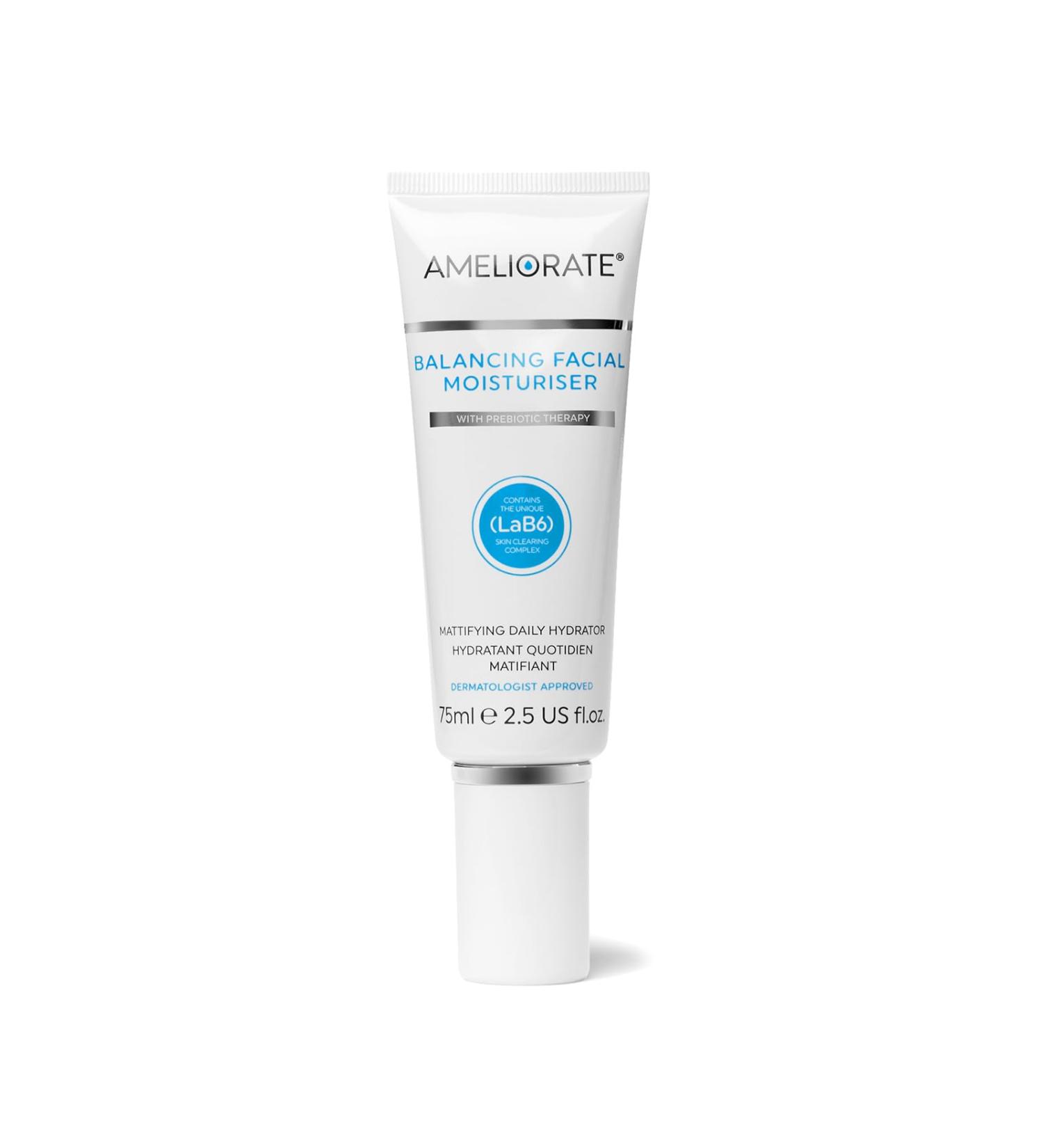 Ameliorate Balancing Facial Moisturiser 75ml | LaB6 Lactic Acid Polysaccharides | Dermatologically tested - Buy Online on GoSupps.com