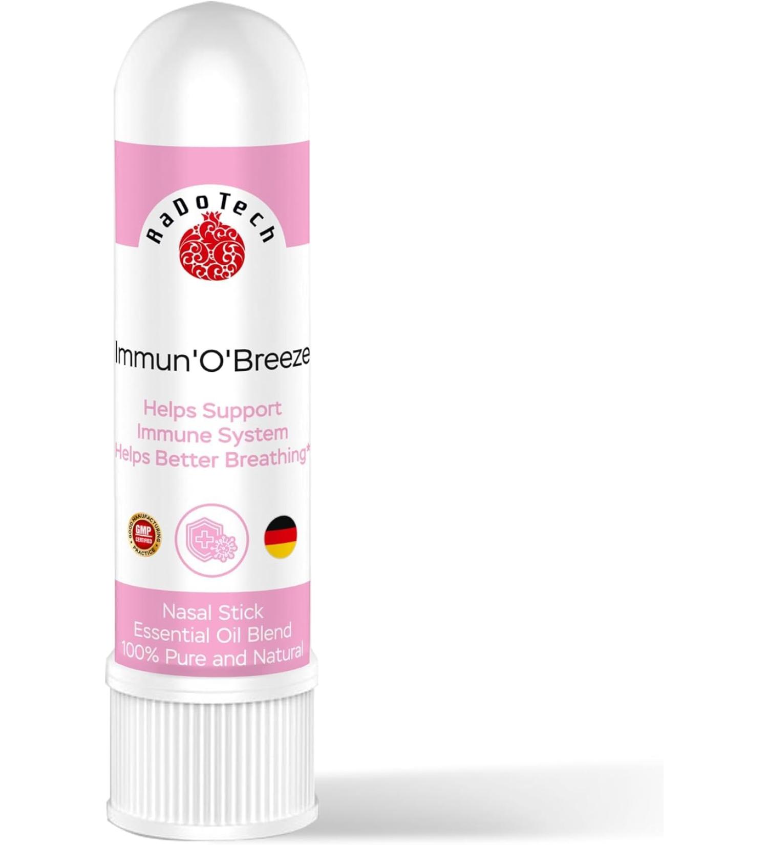 Immun 'O' Breeze Aromatherapy Stick Nasal Inhaler Helps Support Immune System & Better Breathing 3 Pack 1.05 Fl Oz (Pack of 3) - Buy Online on GoSupps.com