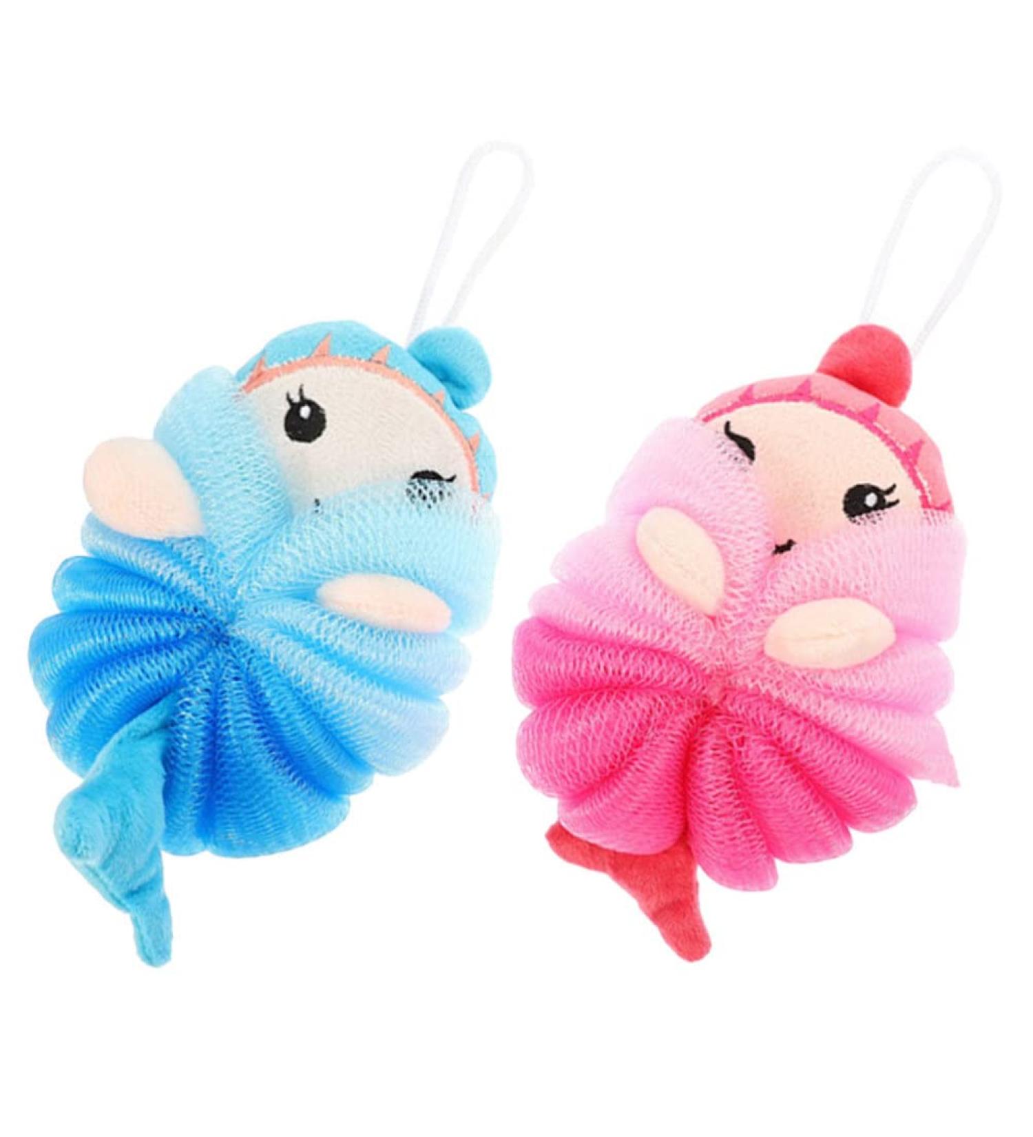 Beavorty 2pcs Bath Balls | Loofah Body Scrubbers & Pouf - Perfect for Soft Skin & Relaxing Showers - Buy Online on GoSupps.com