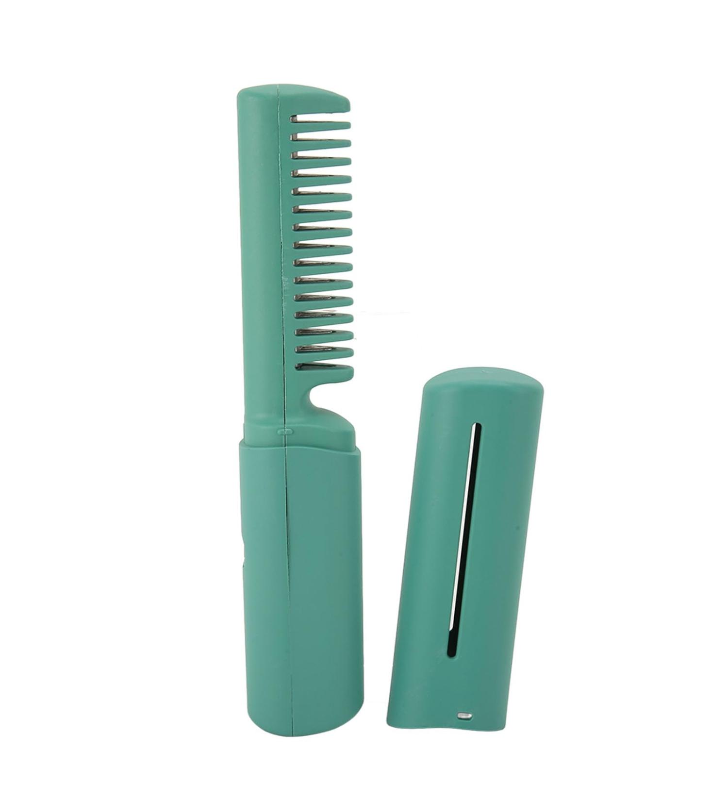 Fast Heating Straightener Brush | Portable Hair Straightener for Salon Quality Styling | Green - Buy Online on GoSupps.com
