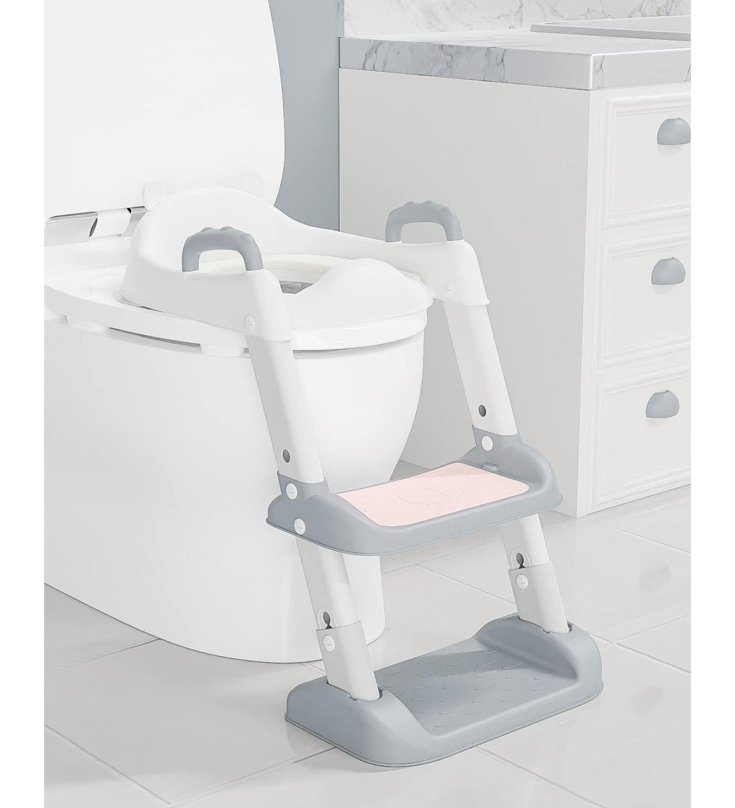 NAPEI Potty Training seat with Step Stool Ladder Potty Training Toilet for Kids Boys Girls Toddlers-Comfortable Safe Potty Seat Potty Chair with Anti-Slip Pads Ladder Splash Guard and Safety Handles - Buy Online on GoSupps.com