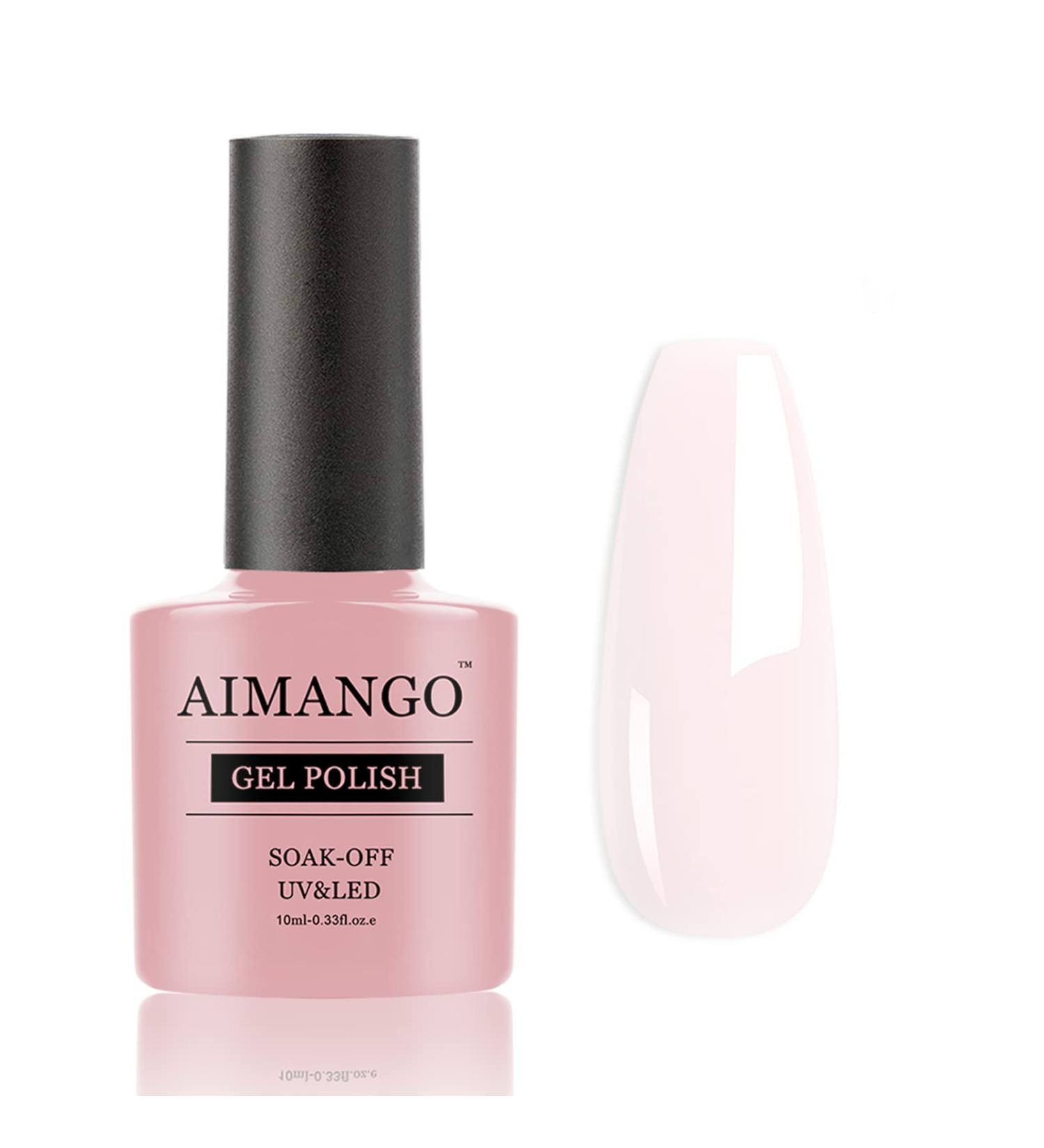 AIMANGO Gel Nail Polish Jelly Nude Pink - Sheer French Tip Nail Varnish 10ml - Buy Online on GoSupps.com