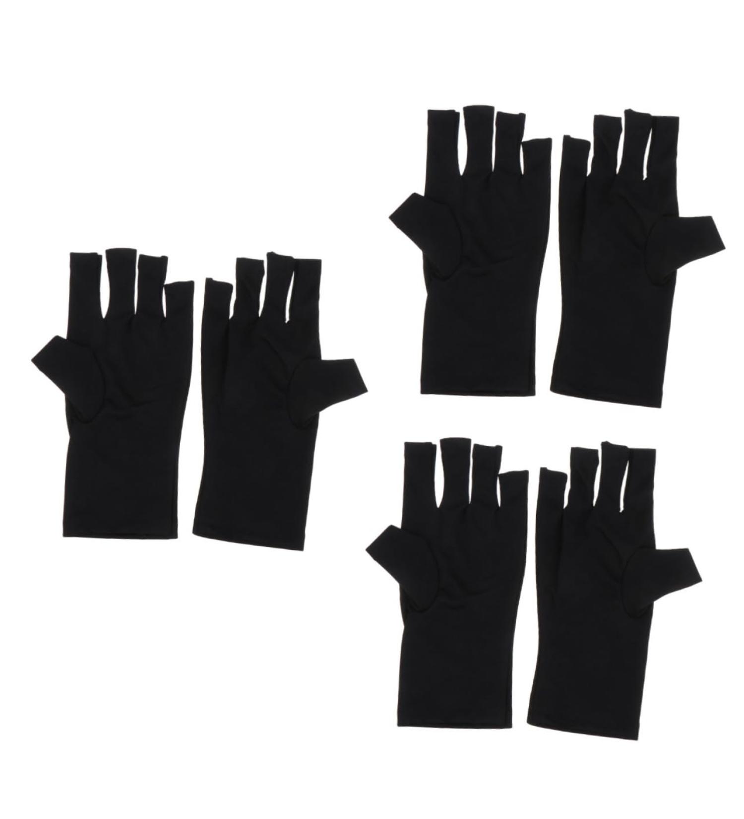 FOMIYES 3 Pairs Nail Gloves Gel Manicure Gloves Nail Sun Protector Gloves Gloves Fingerless Driving Gloves Gloves for Gel Manicure Miss Polyester Skin Care Fingers - Buy Online on GoSupps.com