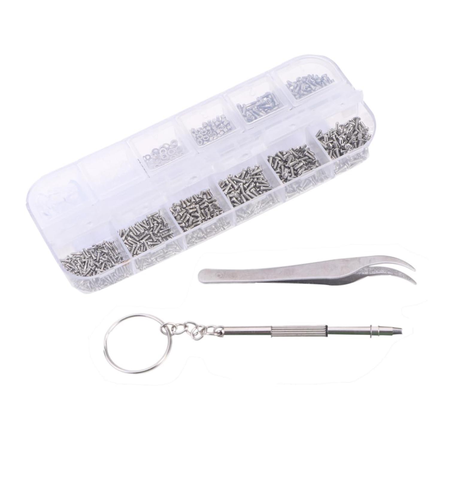 Lurrose 1100-Piece Sunglasses Repair Screw Set | Tweezers Nose Pads & Pliers for Frameless Glasses - International Shipping - Buy Online on GoSupps.com