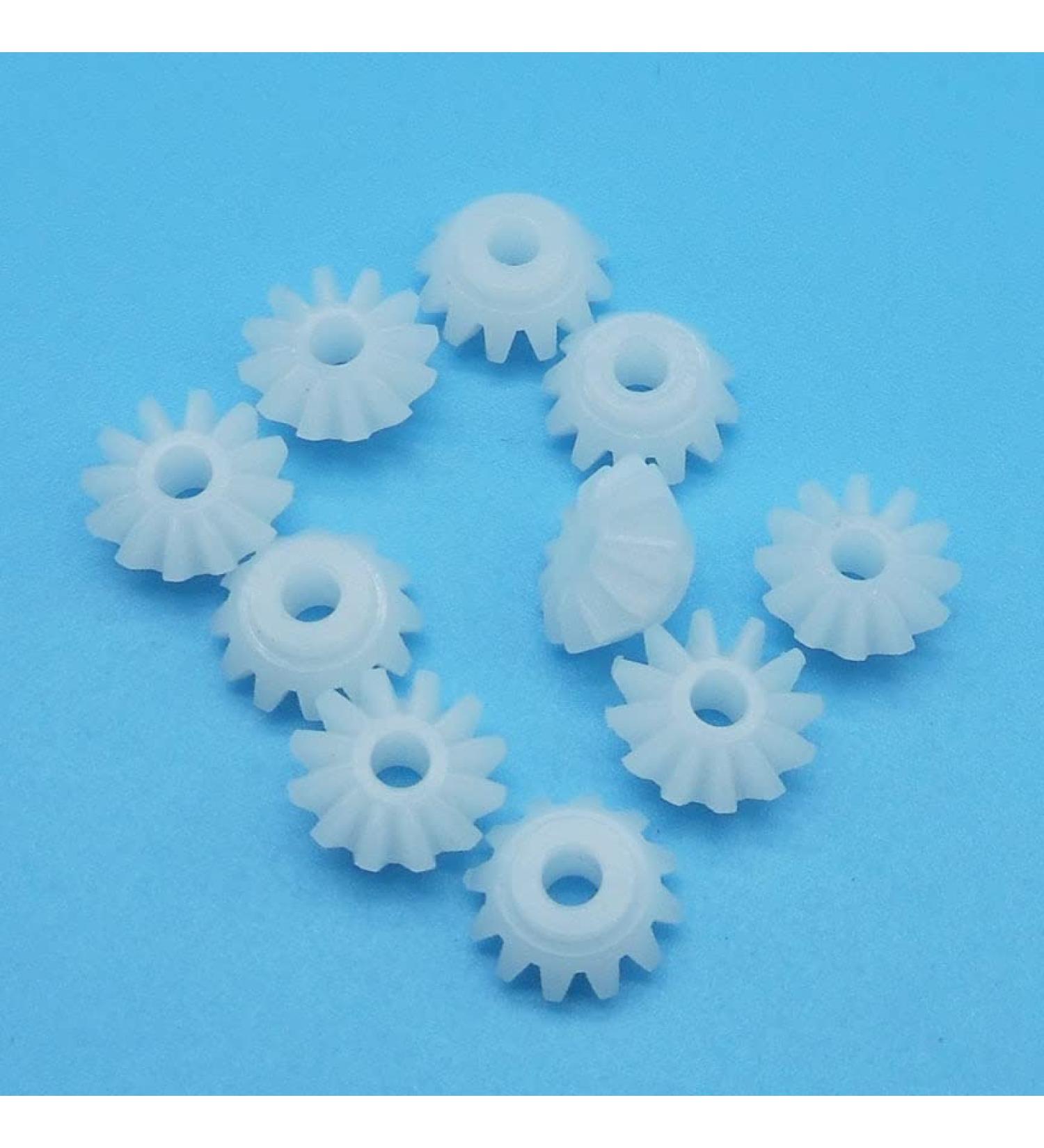 GatherTOOL 10pcs Slant Gears 12 Teeth 0.5m - Plastic Gear Toy Parts Accessories with 2.5mm Shaft Hole - Buy Online on GoSupps.com