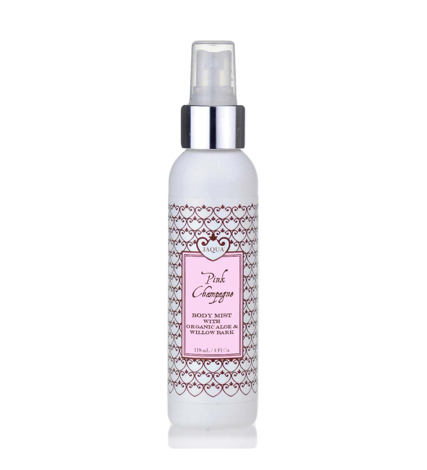 Jaqua Pink Champagne Hydrating Body Mist with Organic Aloe & Willow Bark Pink Champagne 4 Fl Oz (Pack of 1) - Buy Online on GoSupps.com