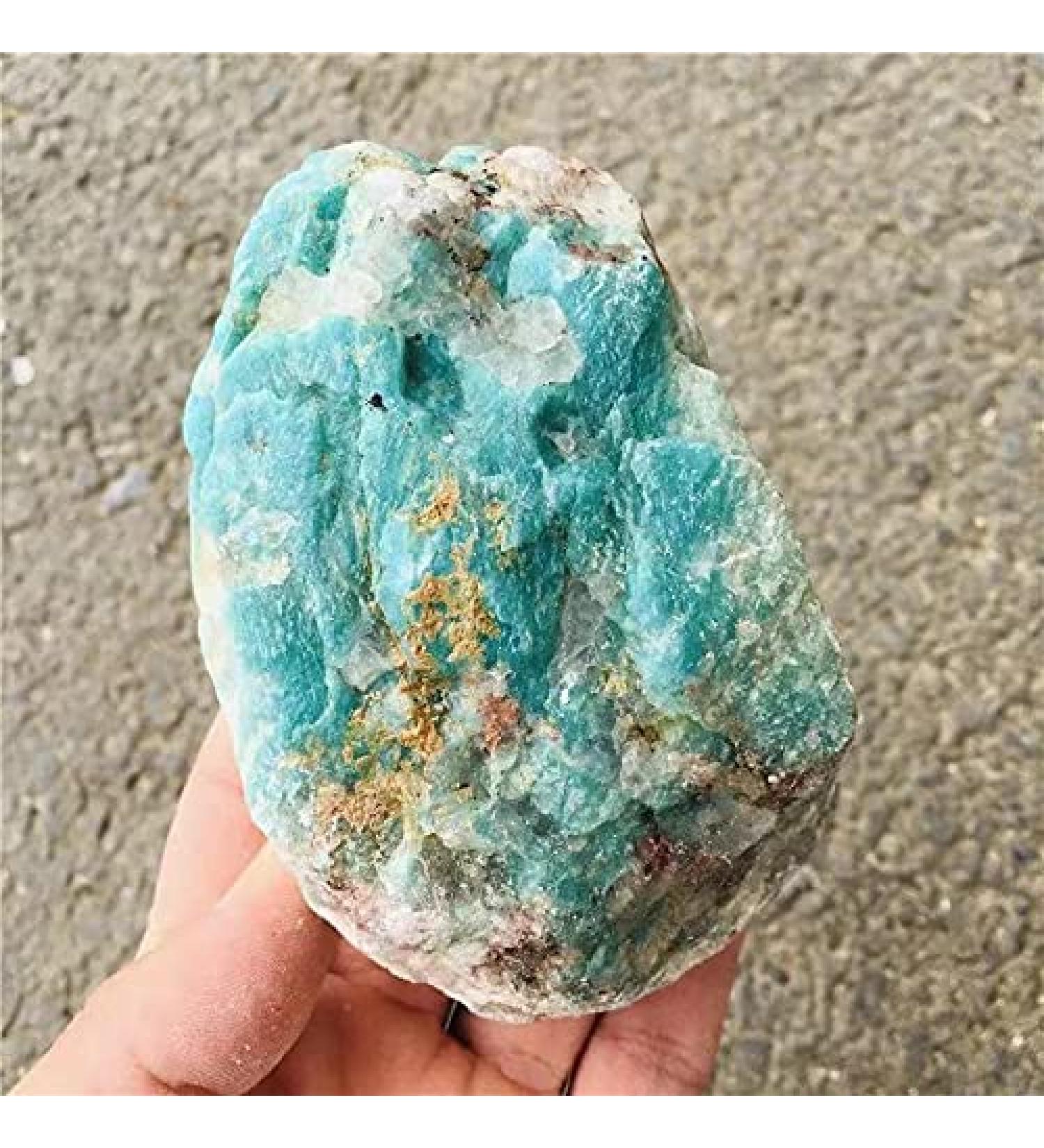 Natural Crystal Rough 1PC 400G-500G Natural Raw Gemstone Rough Chrysocolla Stone Fynchenite Crystal Specimen for Sale - Buy Online on GoSupps.com